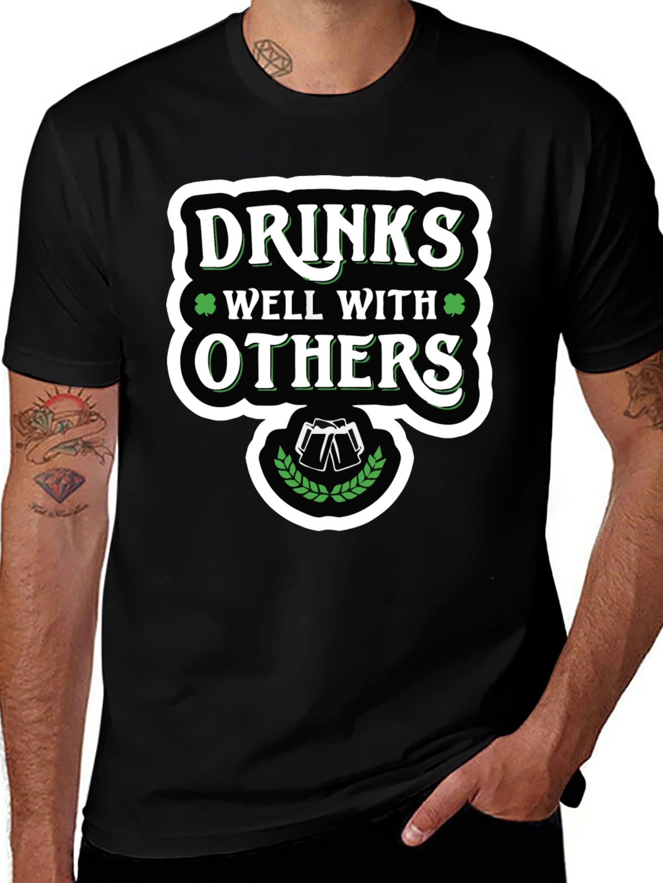Drinks Well With Others St. Patricks Day Graphic Tee