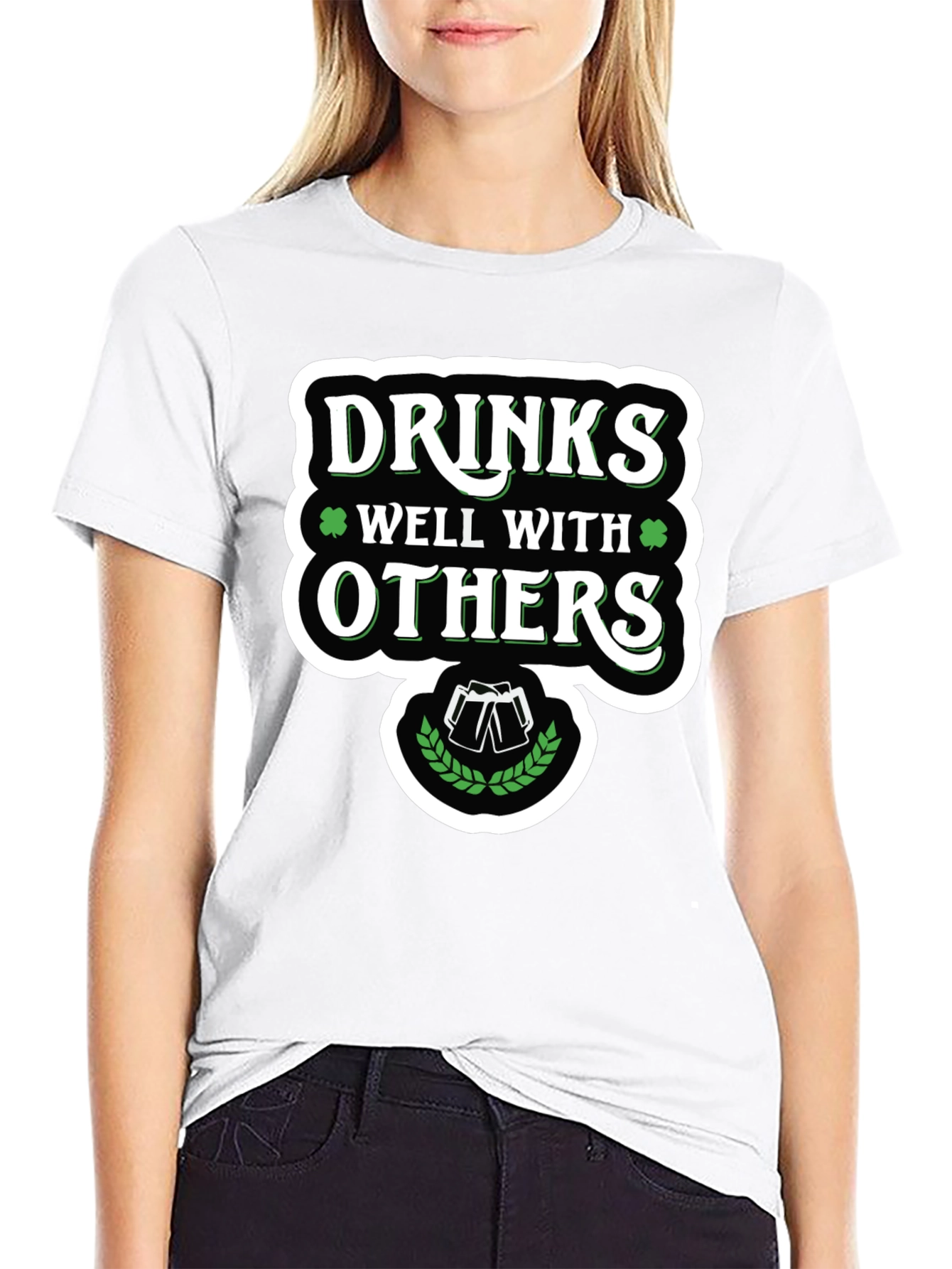 Drinks Well With Others St. Patricks Day Graphic Tee