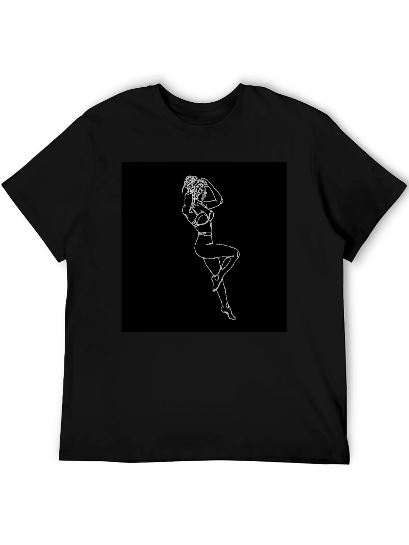 Minimalist Line Art Womans Graphic Tee