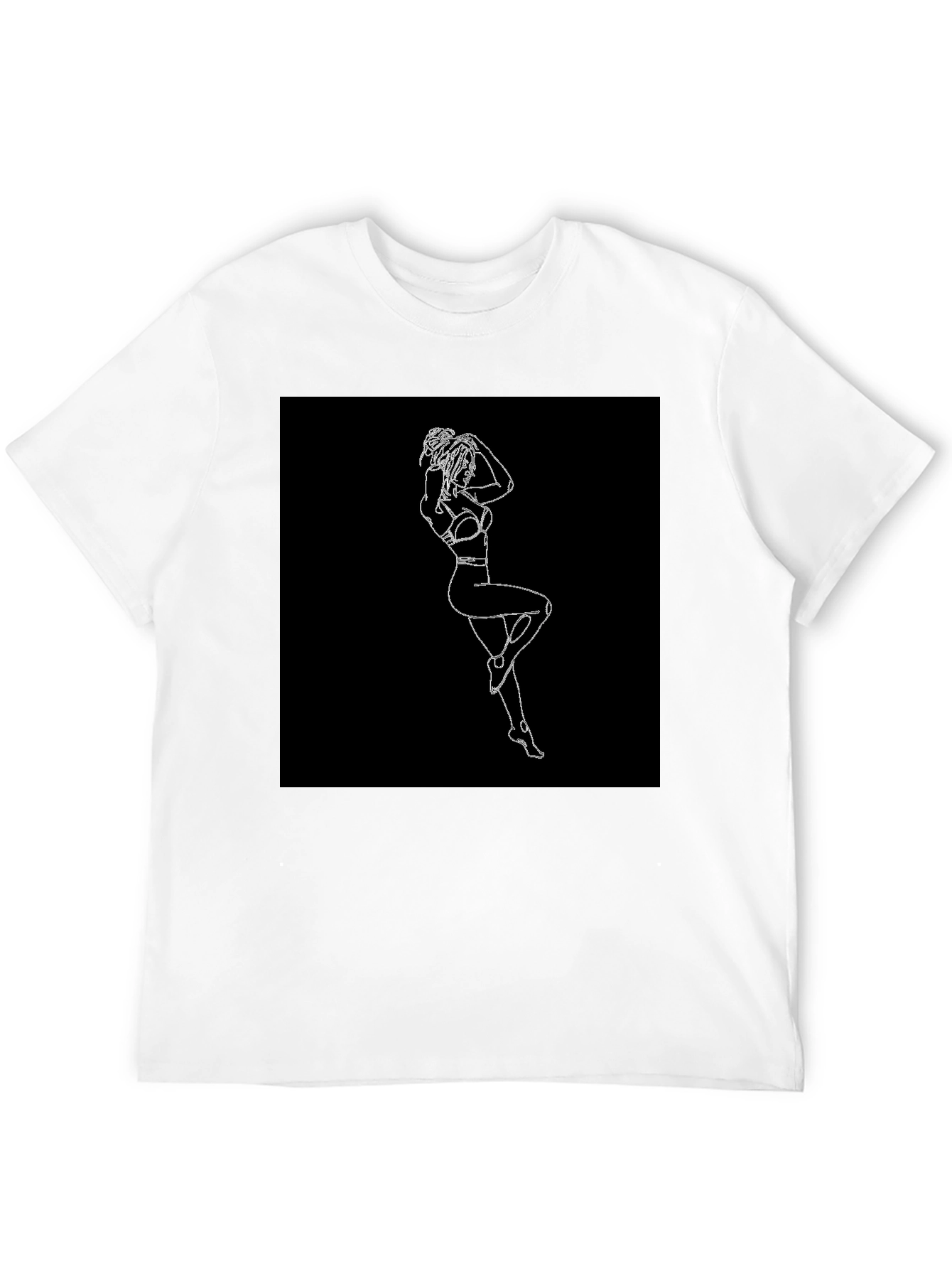 Minimalist Line Art Womans Graphic Tee