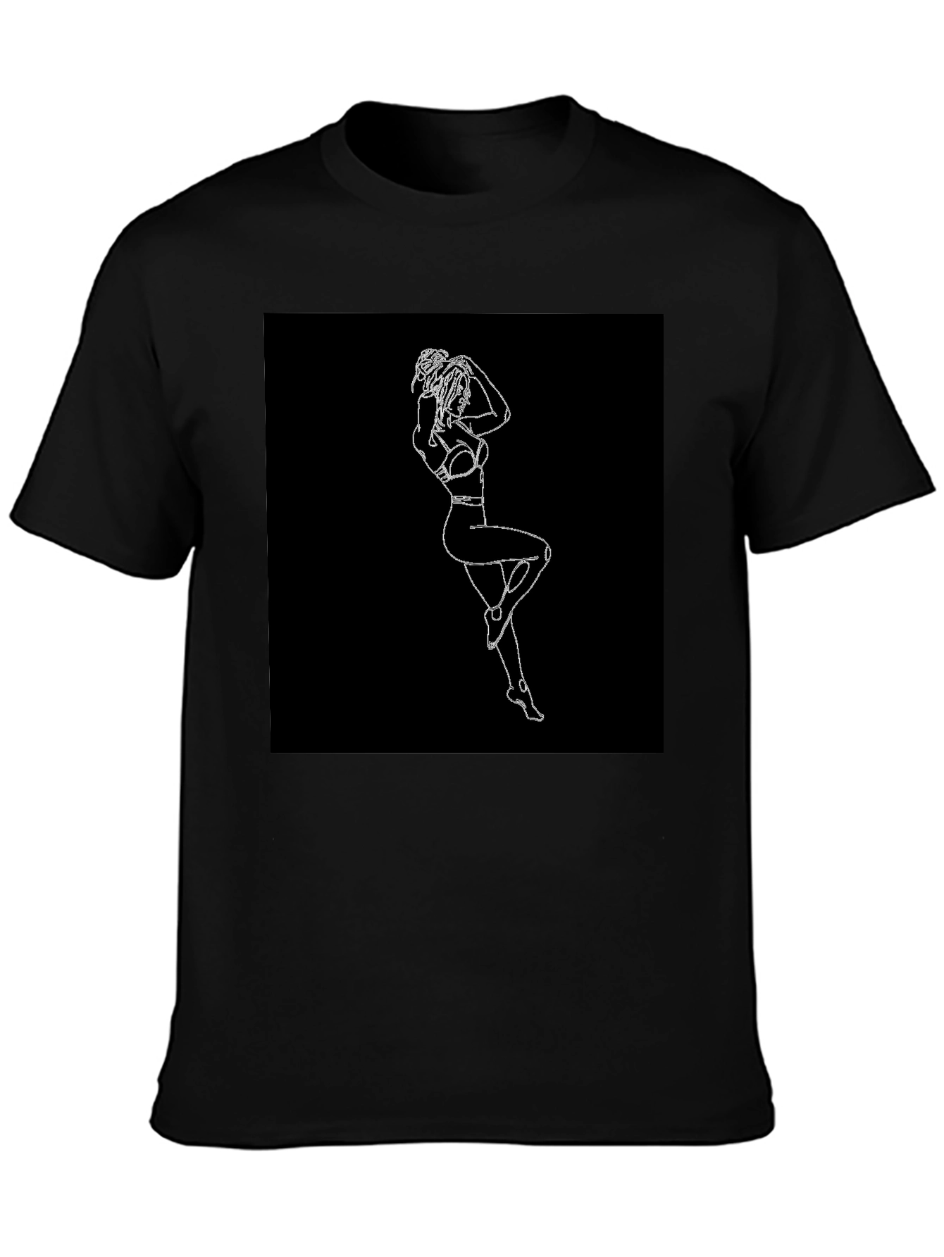 Minimalist Line Art Womans Graphic Tee