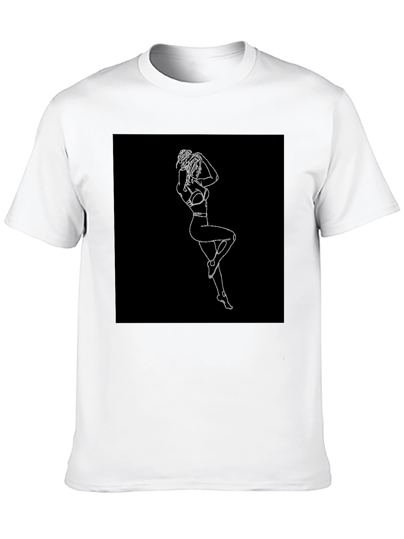 Minimalist Line Art Womans Graphic Tee