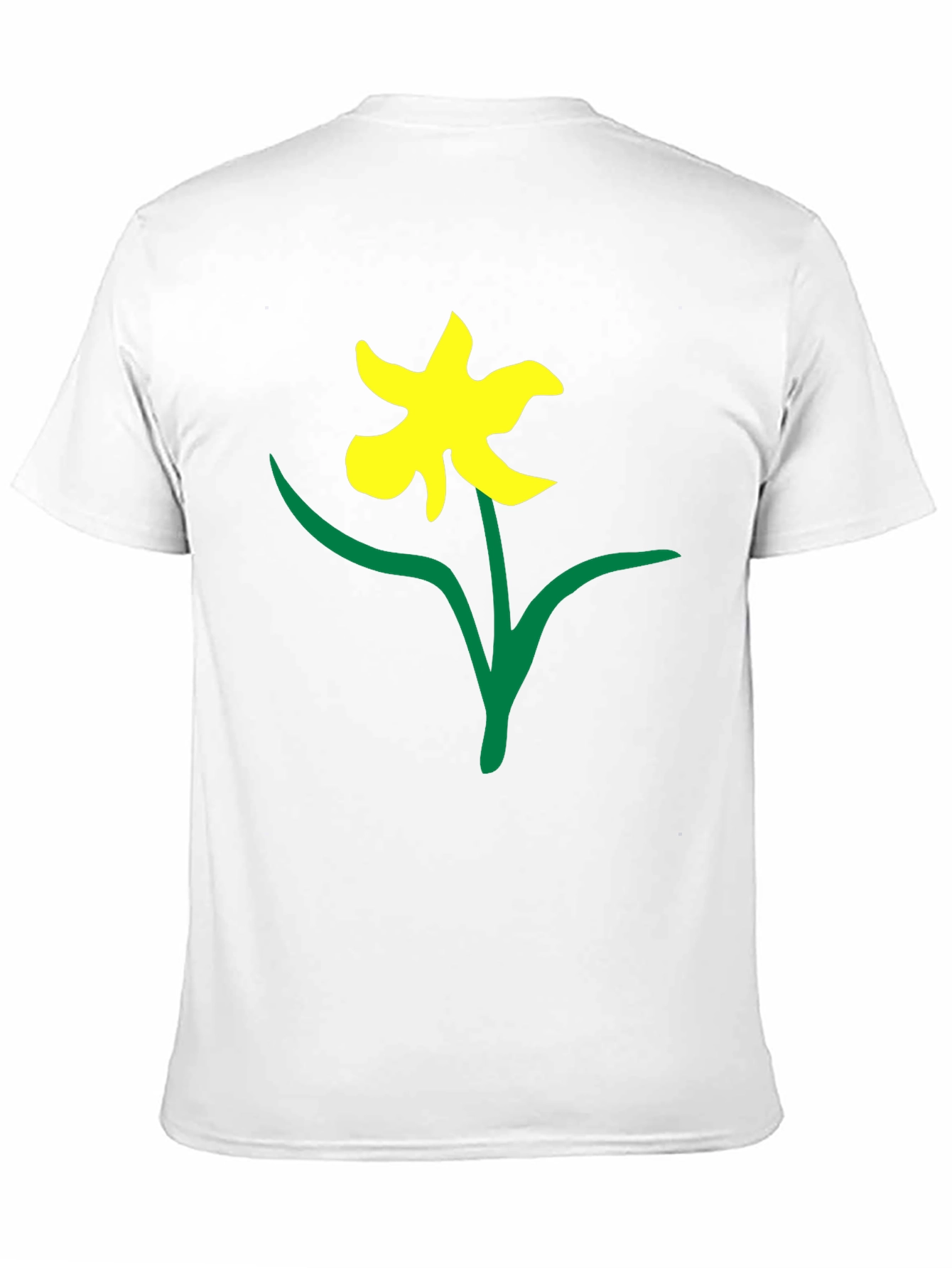 Black Tee with Daffodil Print