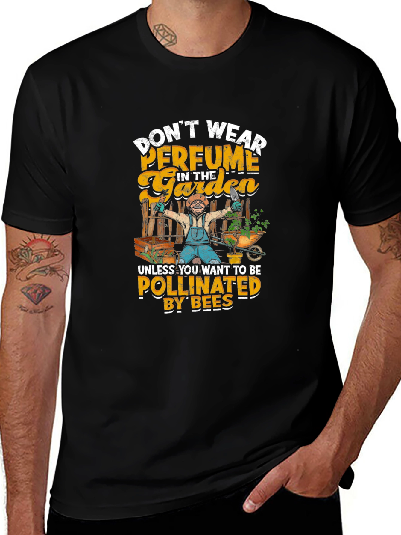 Gardener Humor T-Shirt - Pollinated by Bees