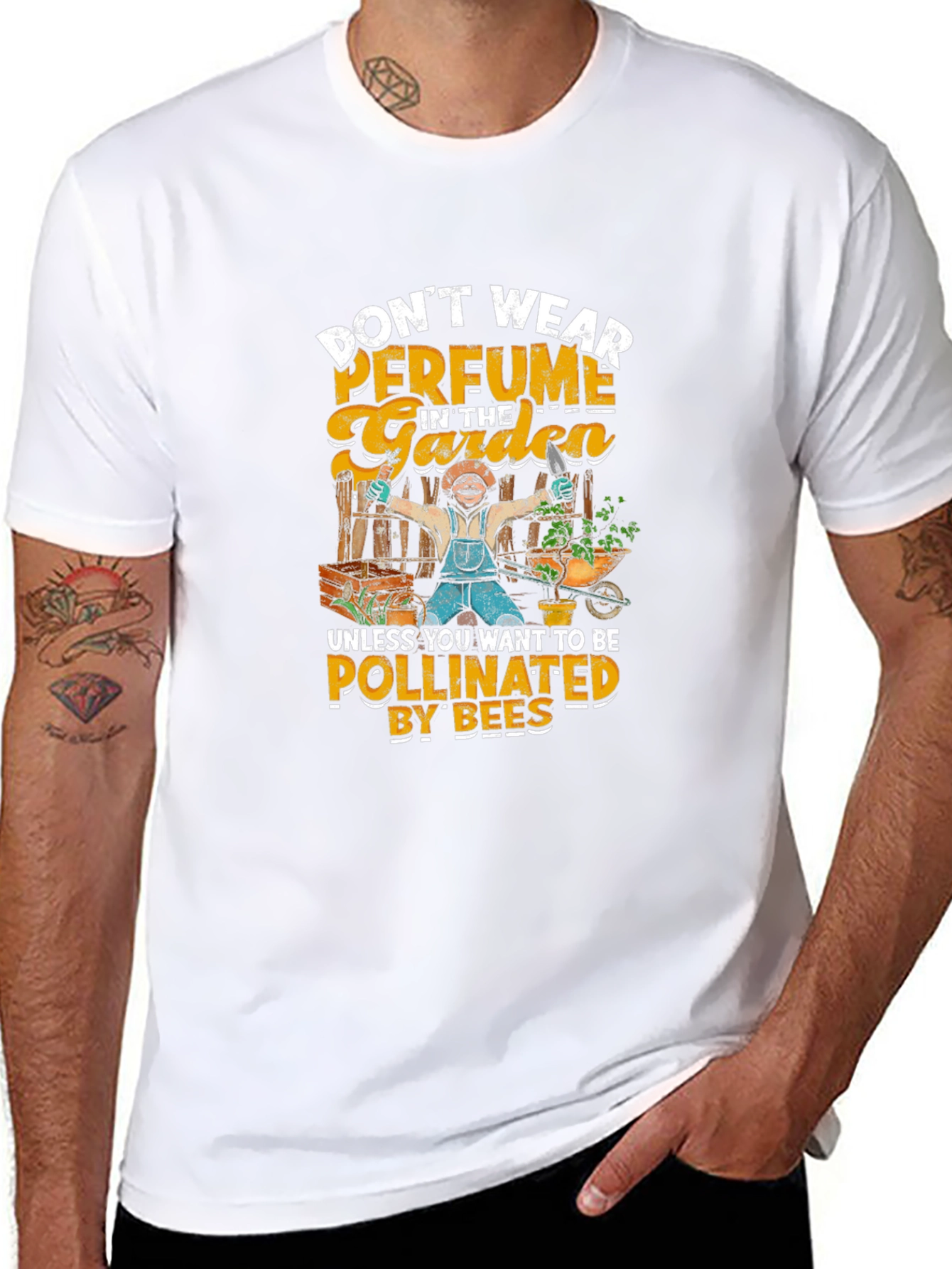 Gardener Humor T-Shirt - Pollinated by Bees