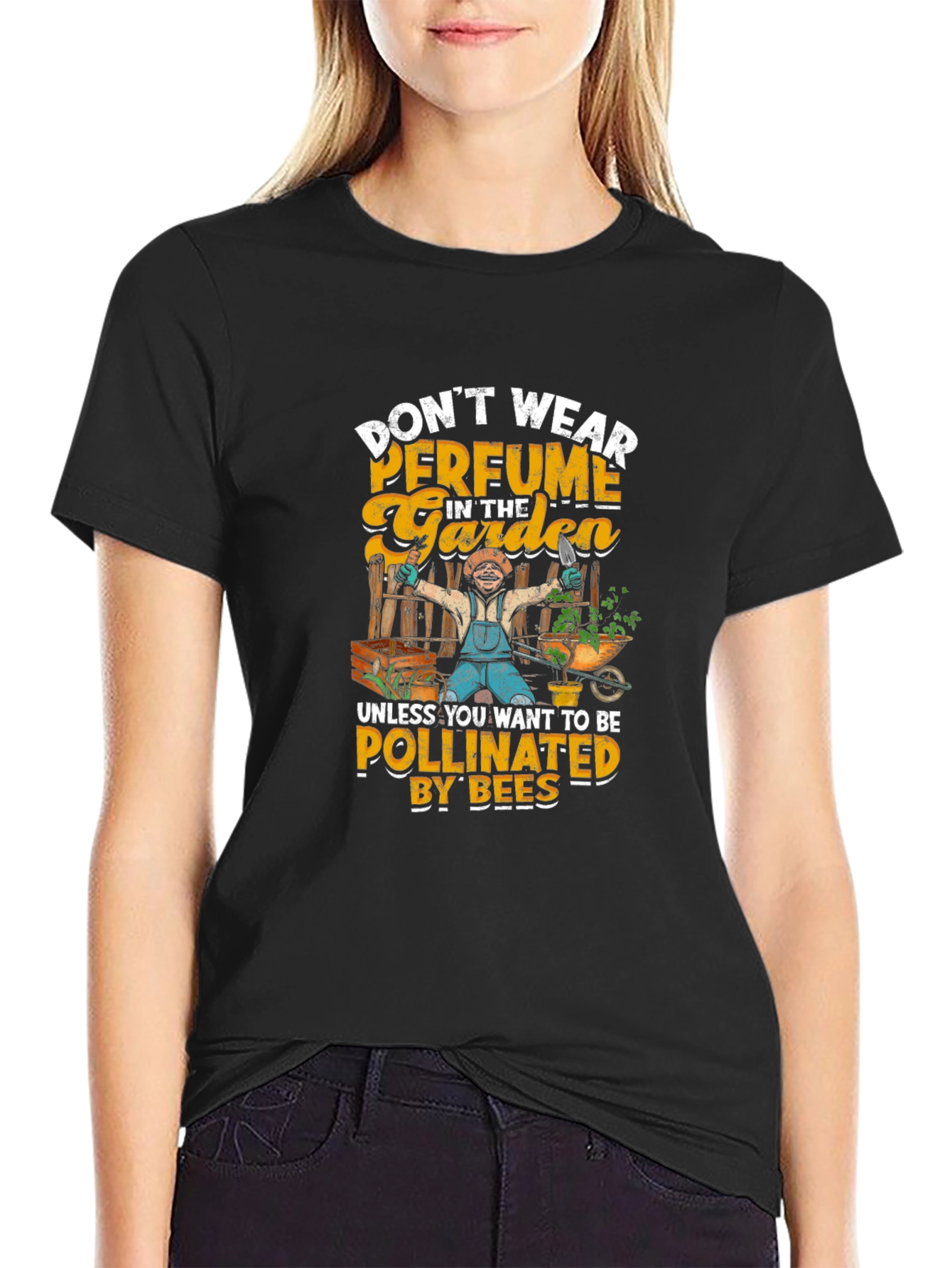 Gardener Humor T-Shirt - Pollinated by Bees