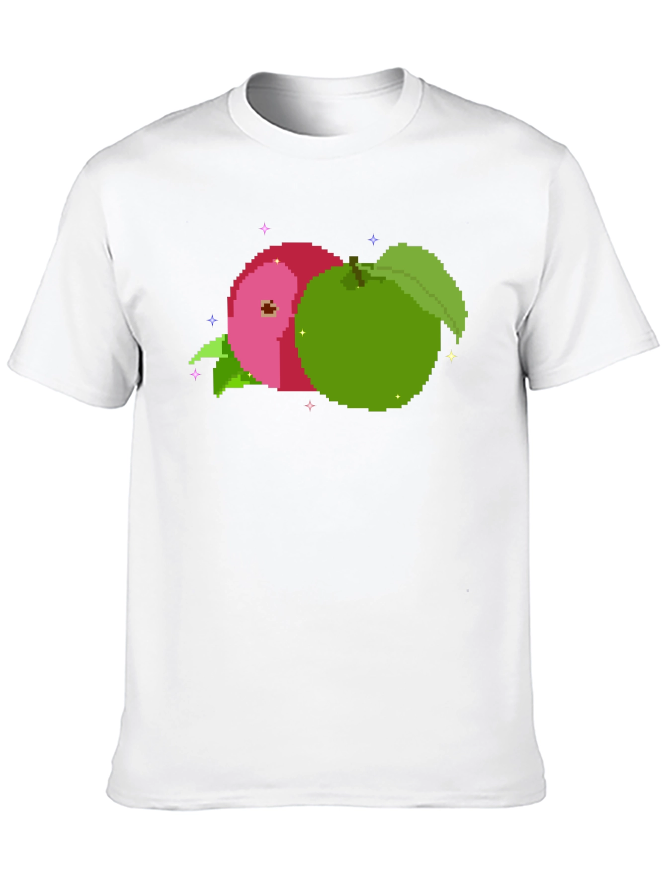 Pixel Apples Black T-Shirt - Retro Gaming Style