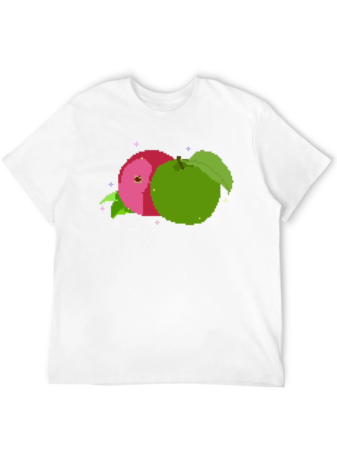 Pixel Apples Black T-Shirt - Retro Gaming Style
