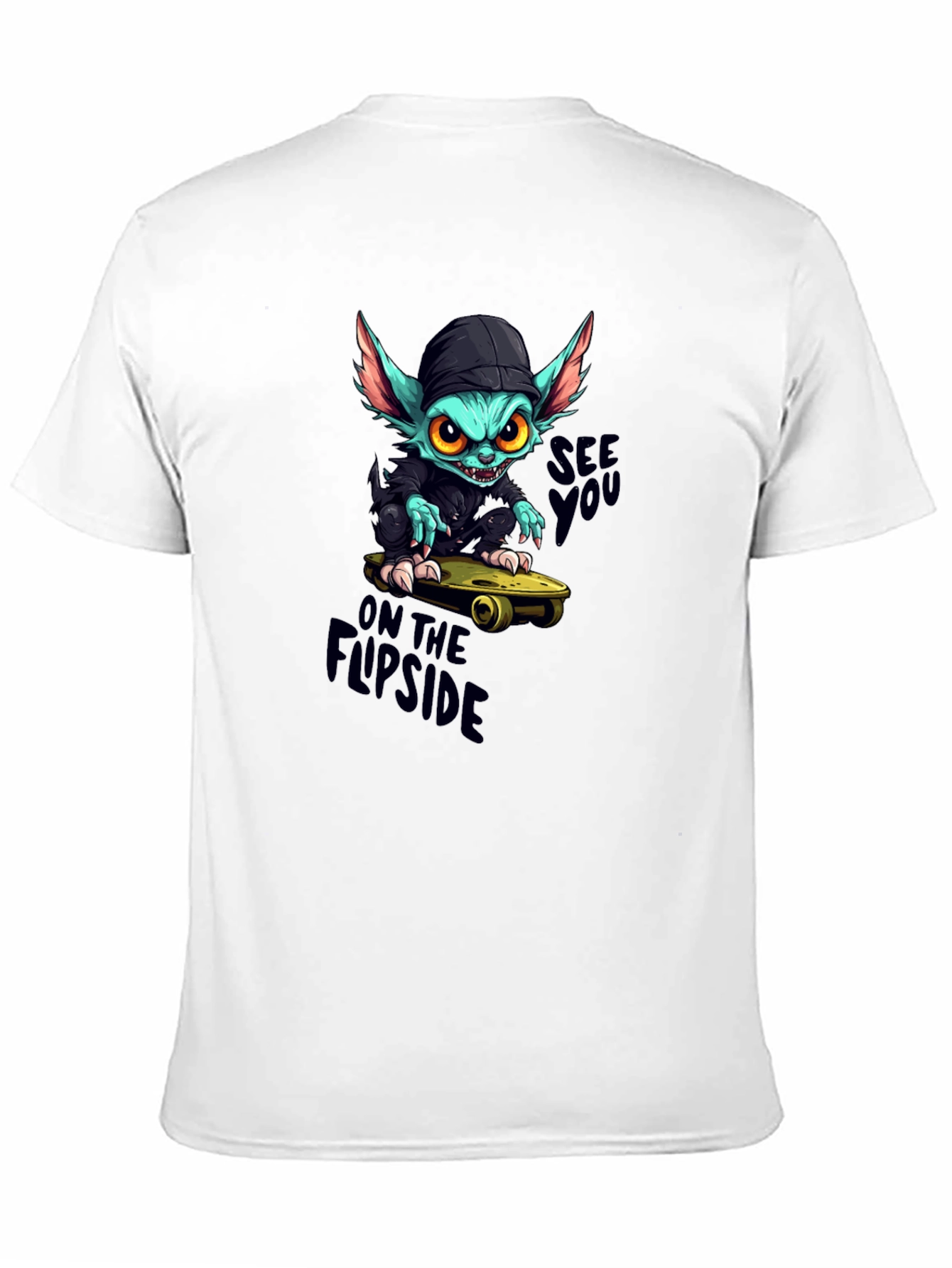 Skater Gremlin Graphic Black T-Shirt