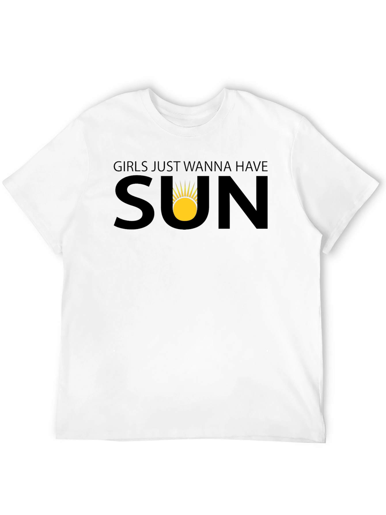 Girls Just Wanna Have Sun Black T-Shirt
