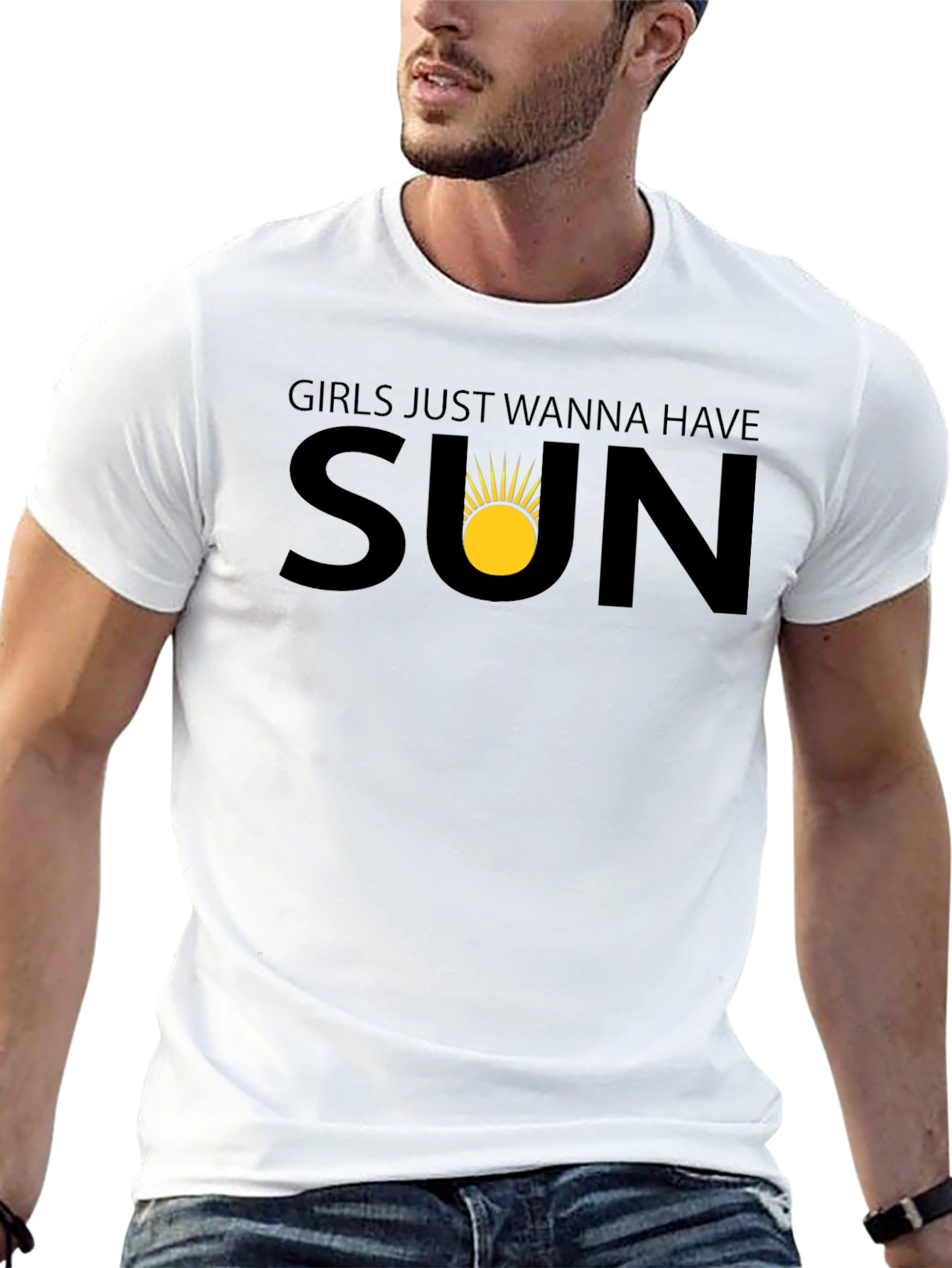 Girls Just Wanna Have Sun Black T-Shirt