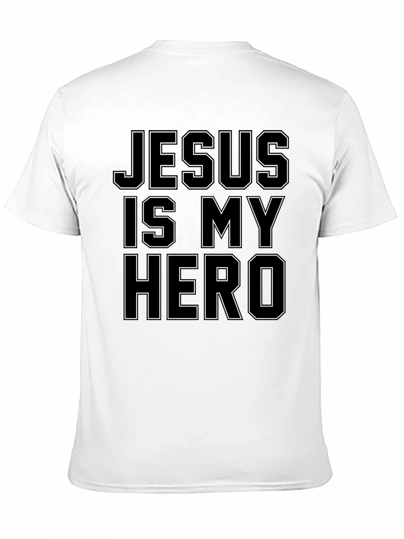 Jesus Is My Hero Black Graphic T-Shirt