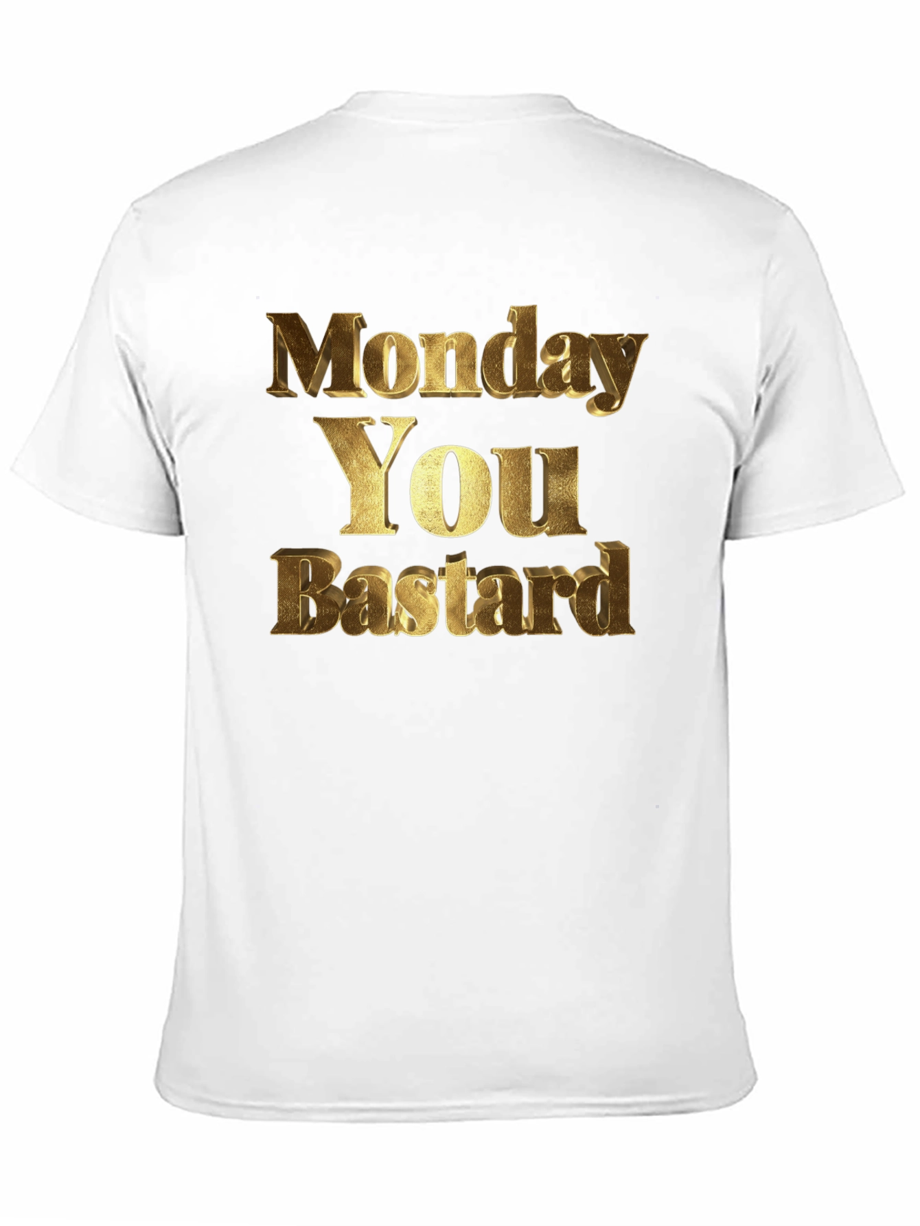 Monday You Bastard Mens Black Graphic Tee