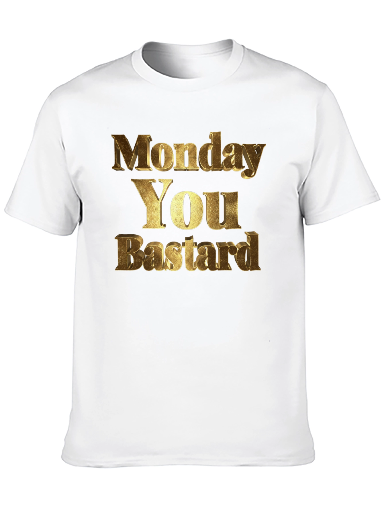 Monday You Bastard Mens Black Graphic Tee