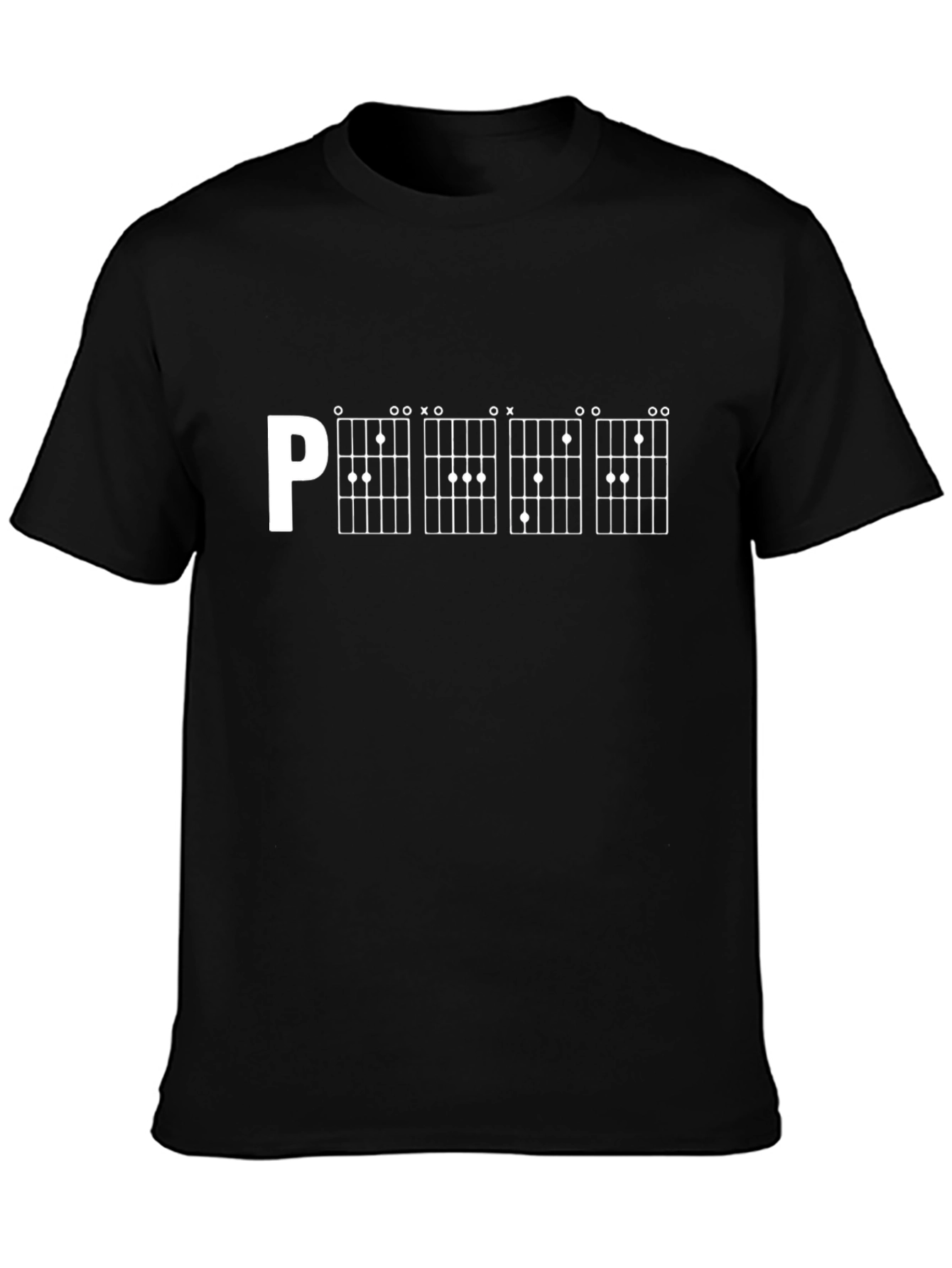 Guitar Chord T-Shirt - Black - Graphic Tee