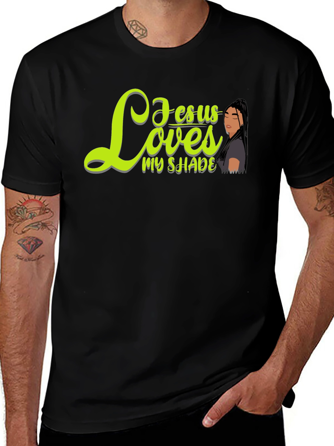 Jesus Loves My Shade Black T-Shirt