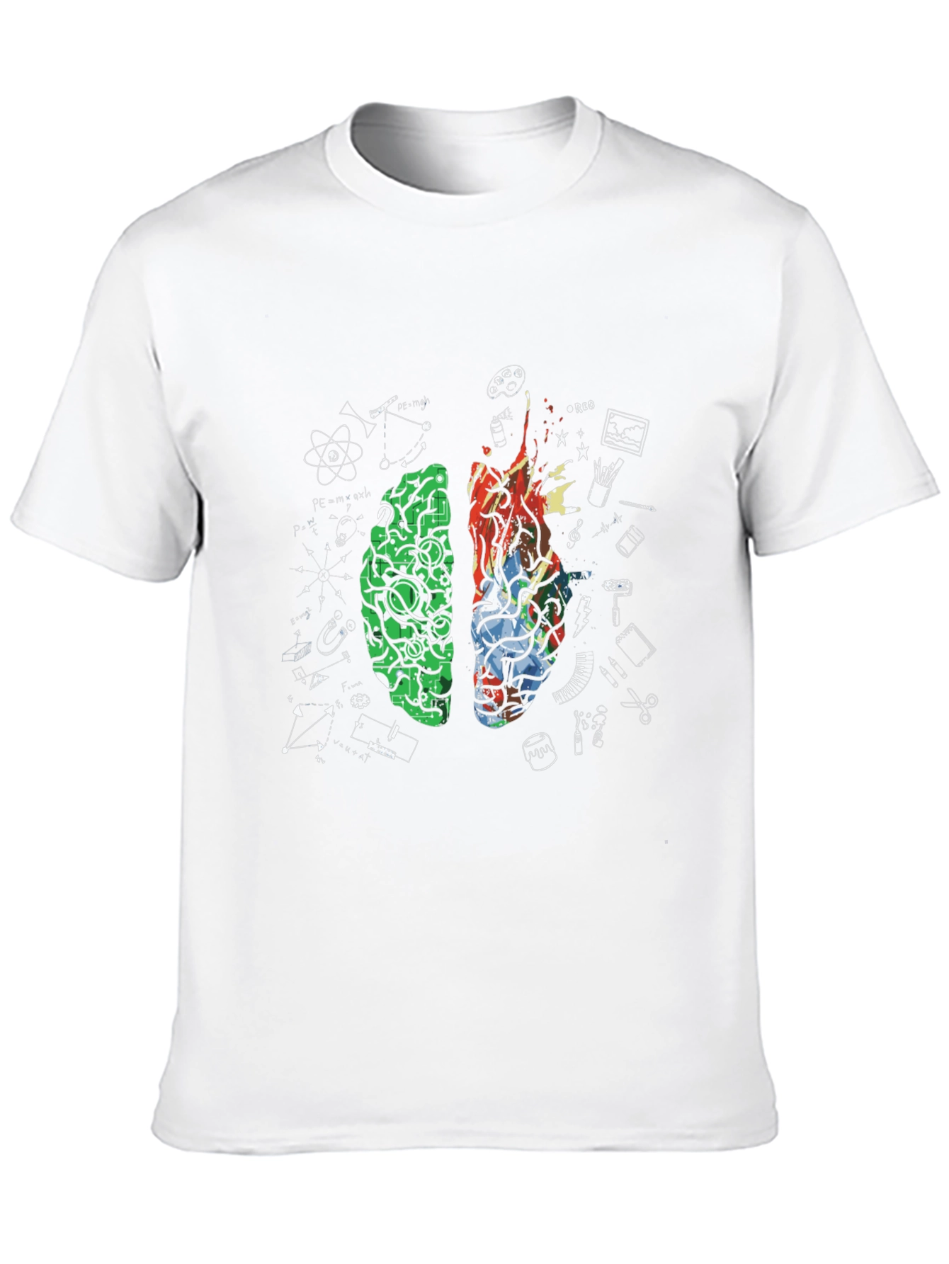 Brain Function T-Shirt - Creative and Logical Thinking Apparel