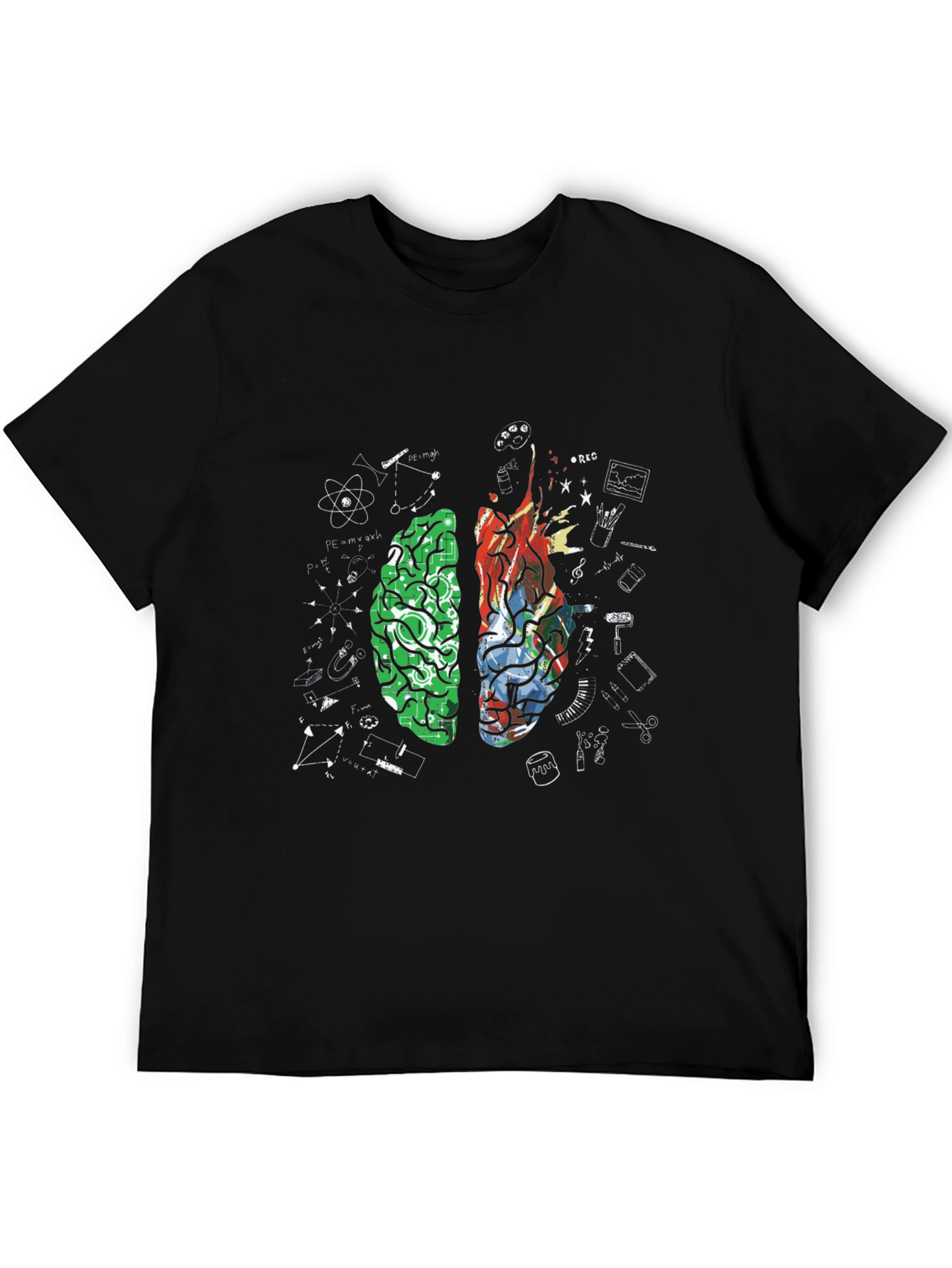 Brain Function T-Shirt - Creative and Logical Thinking Apparel