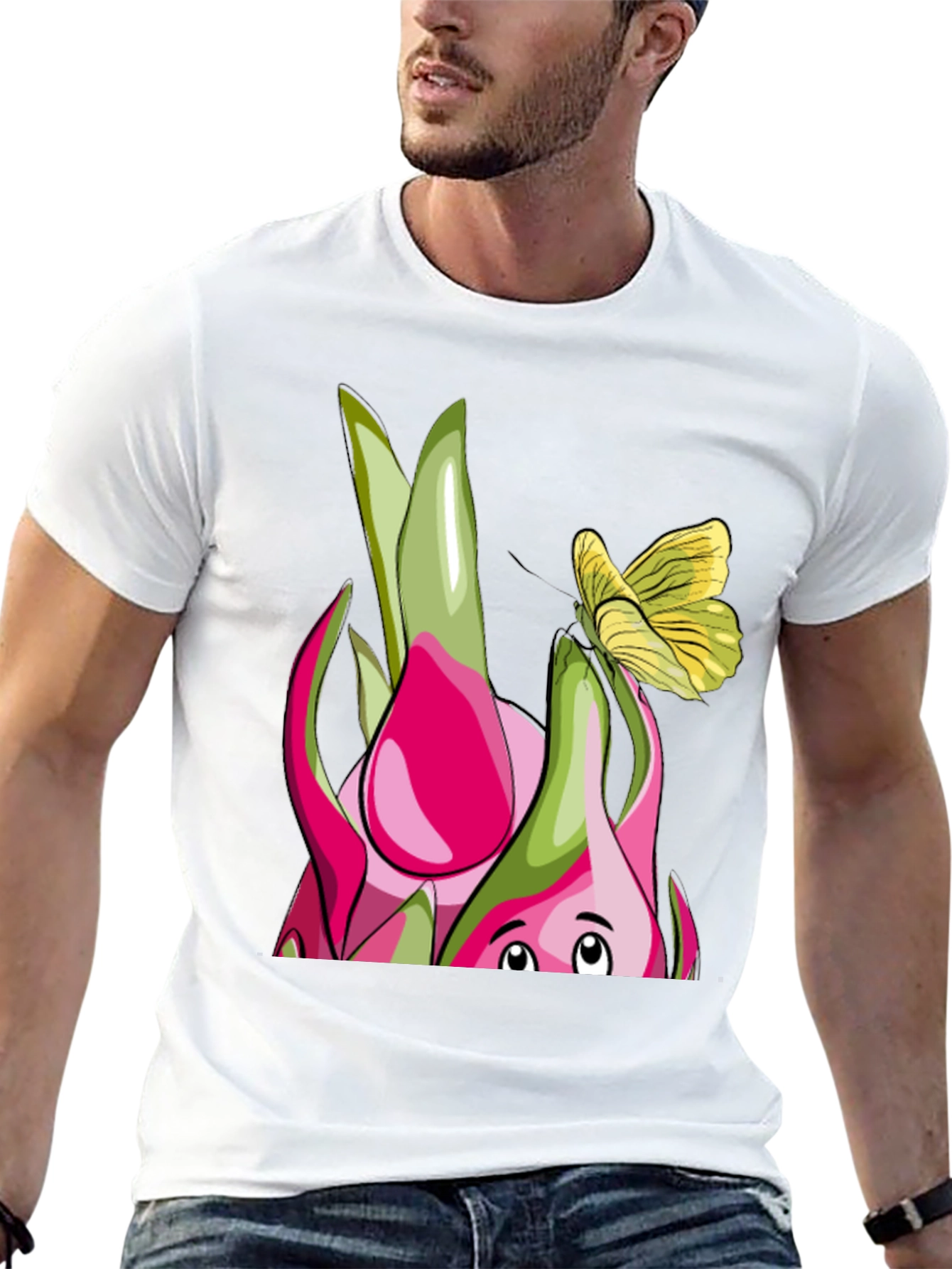 Dragon Fruit & Butterfly Graphic Tee