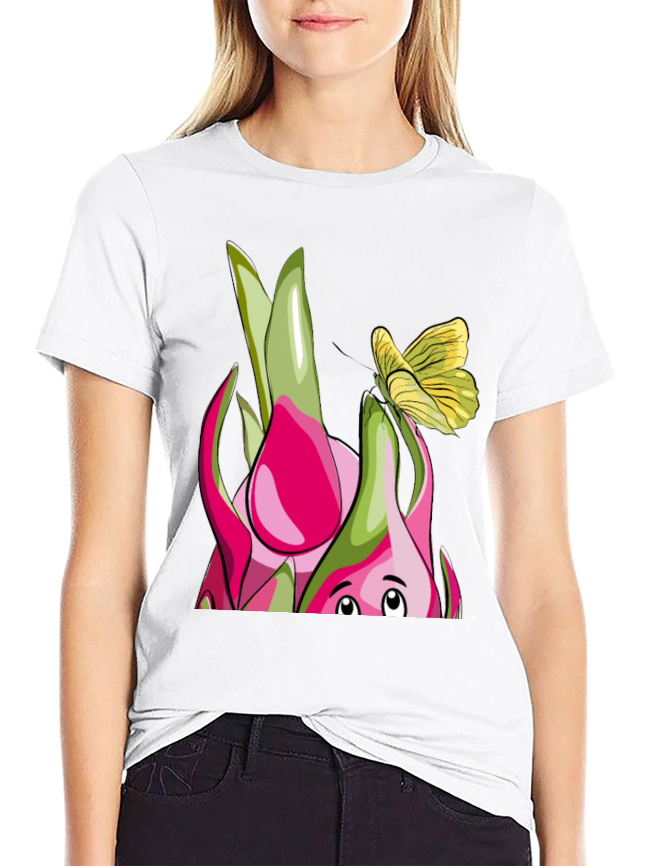 Dragon Fruit & Butterfly Graphic Tee