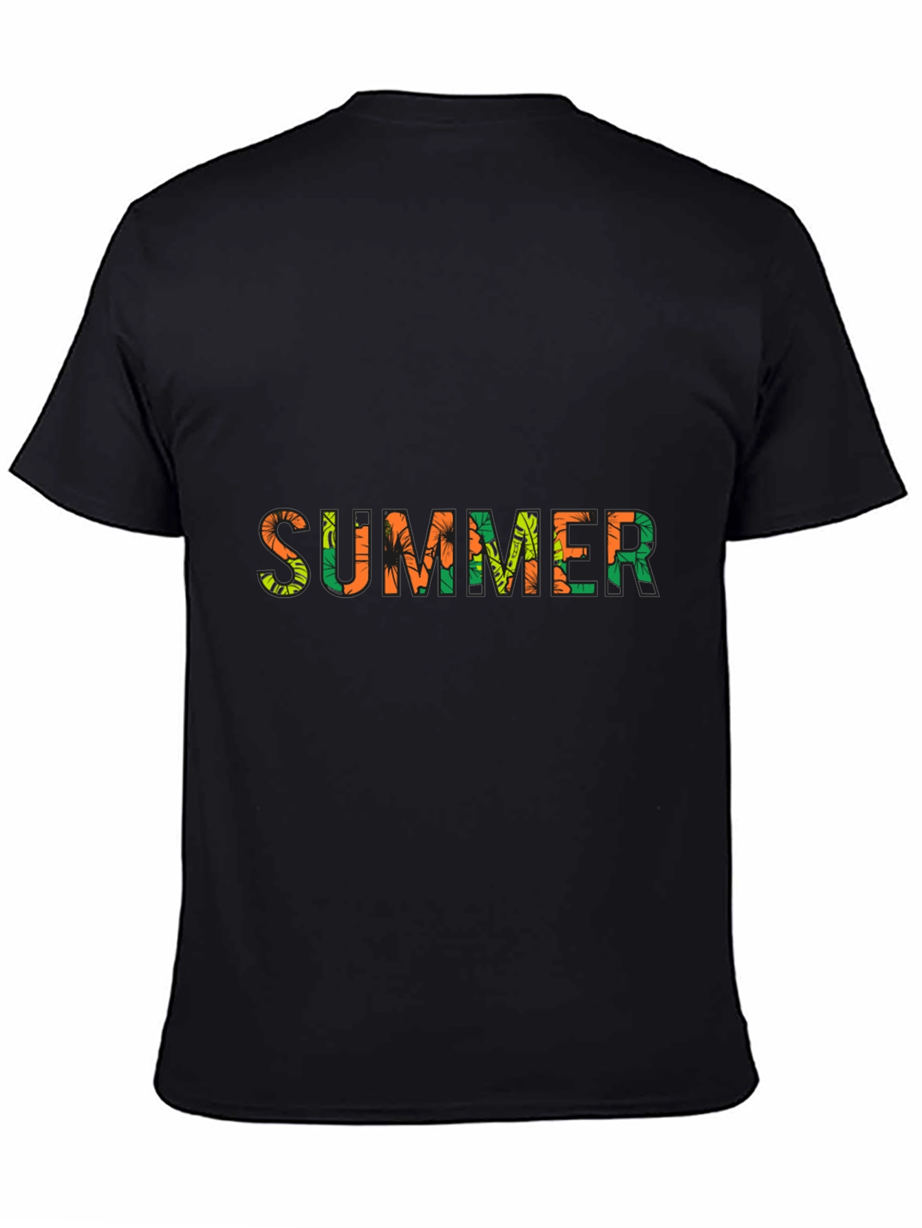 Summer Print Black T-Shirt