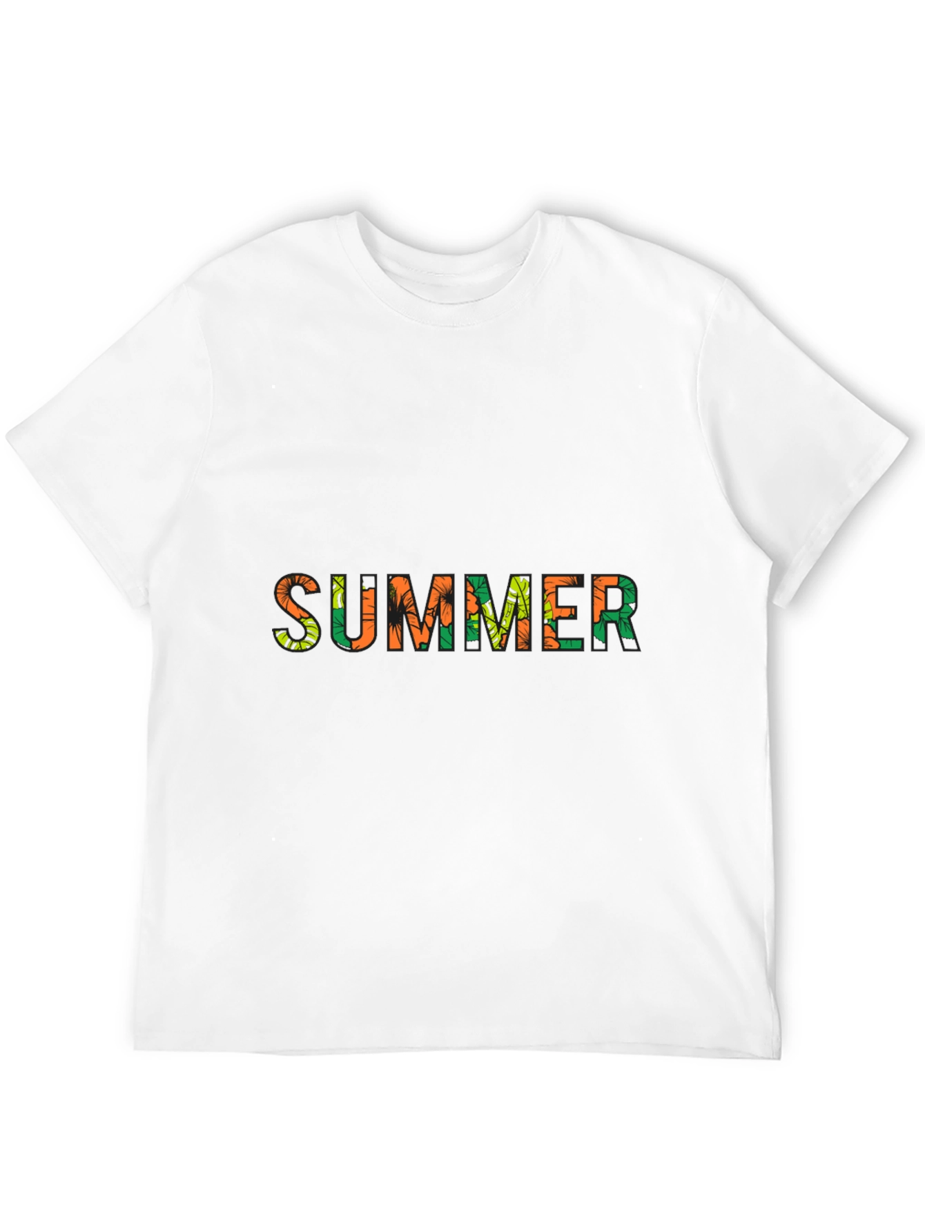 Summer Print Black T-Shirt
