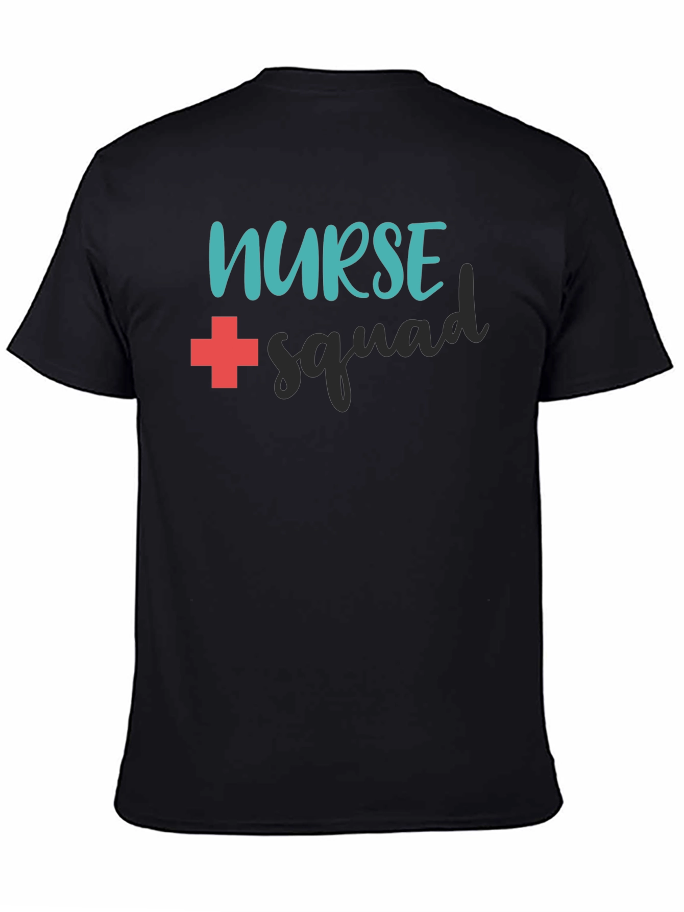 Nurse Squad Graphic T-Shirt - Black Crew Neck Tee