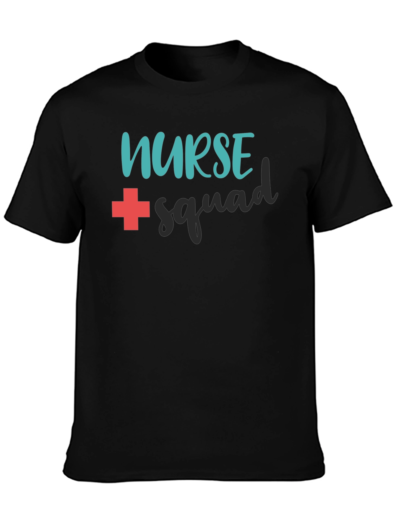 Nurse Squad Graphic T-Shirt - Black Crew Neck Tee