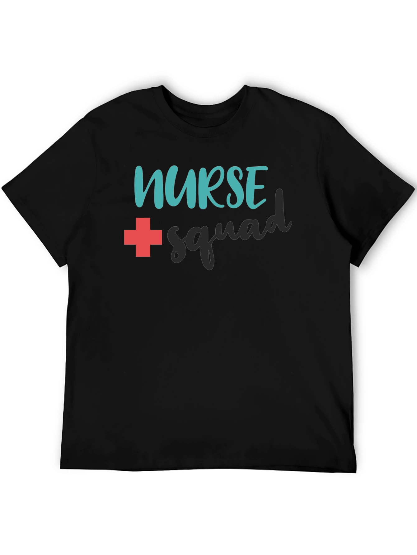 Nurse Squad Graphic T-Shirt - Black Crew Neck Tee