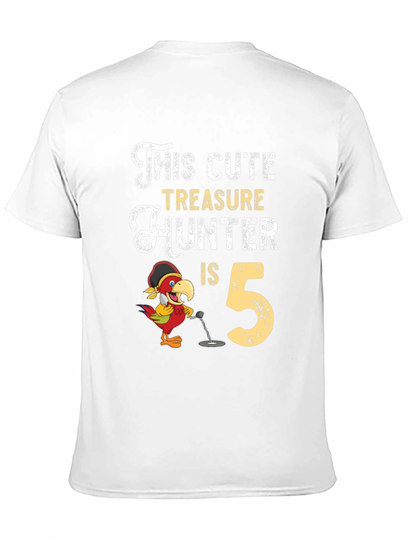 Cute Treasure Hunter 5th Birthday Black T-Shirt