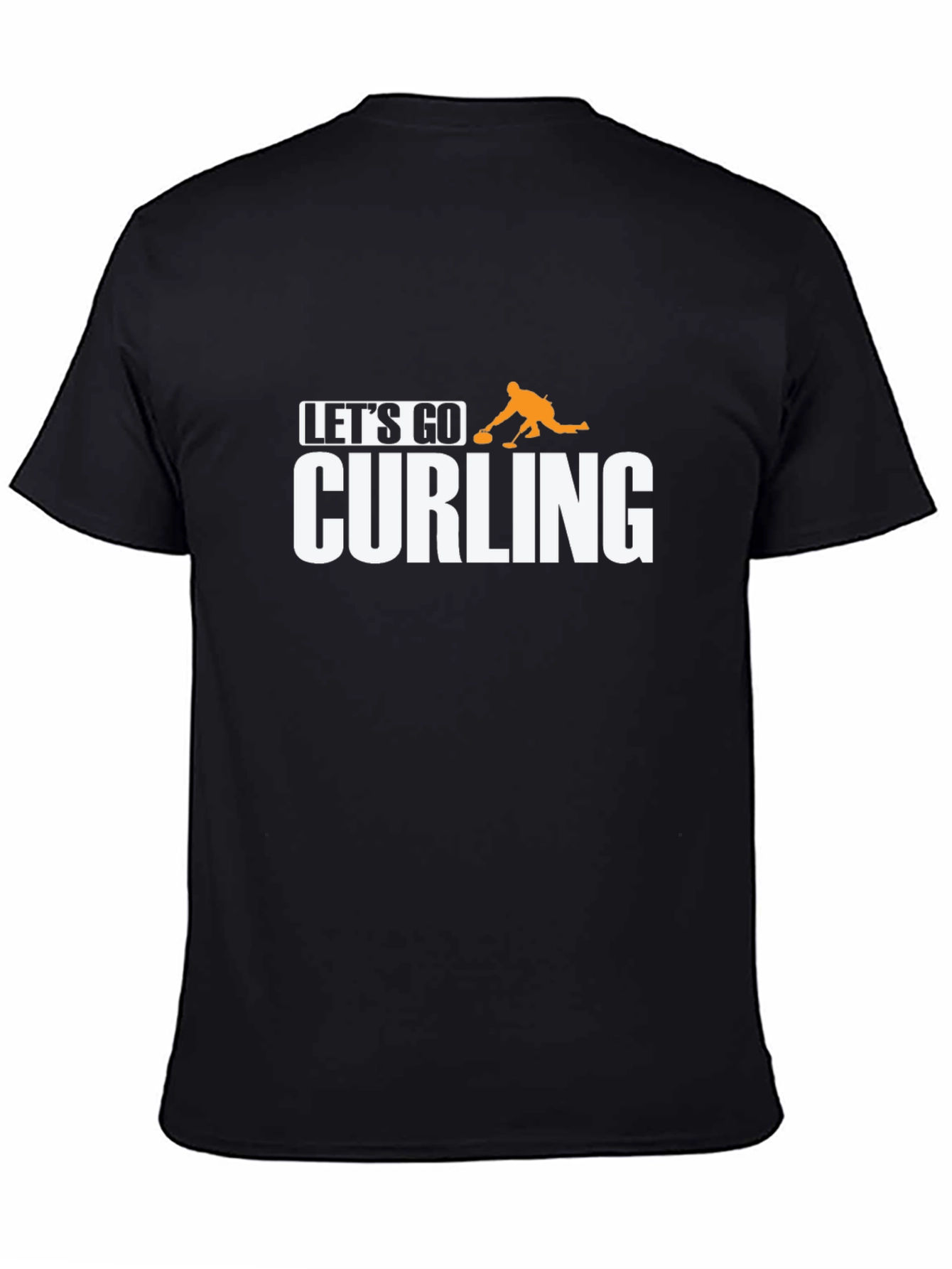 Lets Go Curling T-Shirt - Black Tee