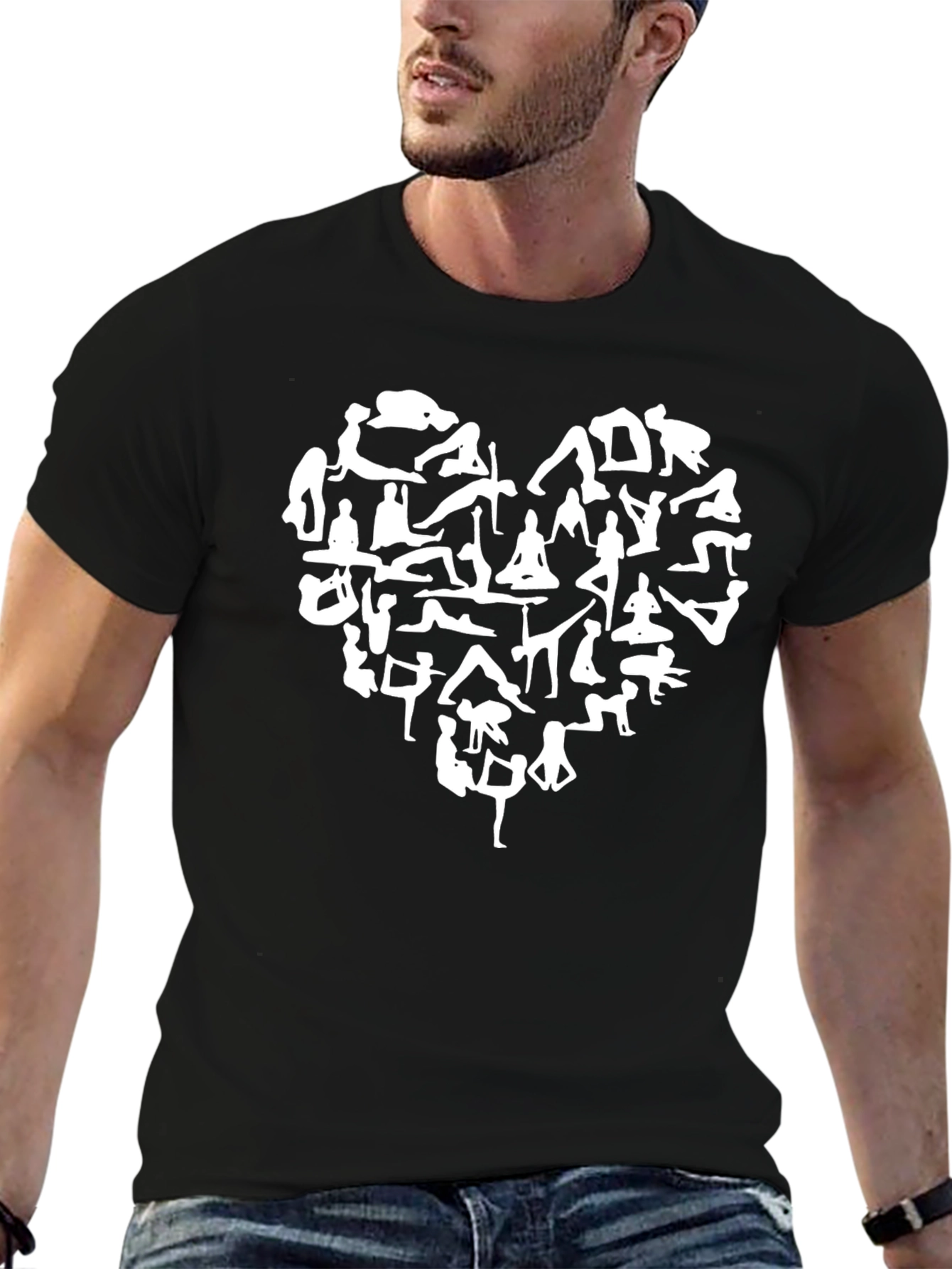 Yoga Heart T-Shirt - Black