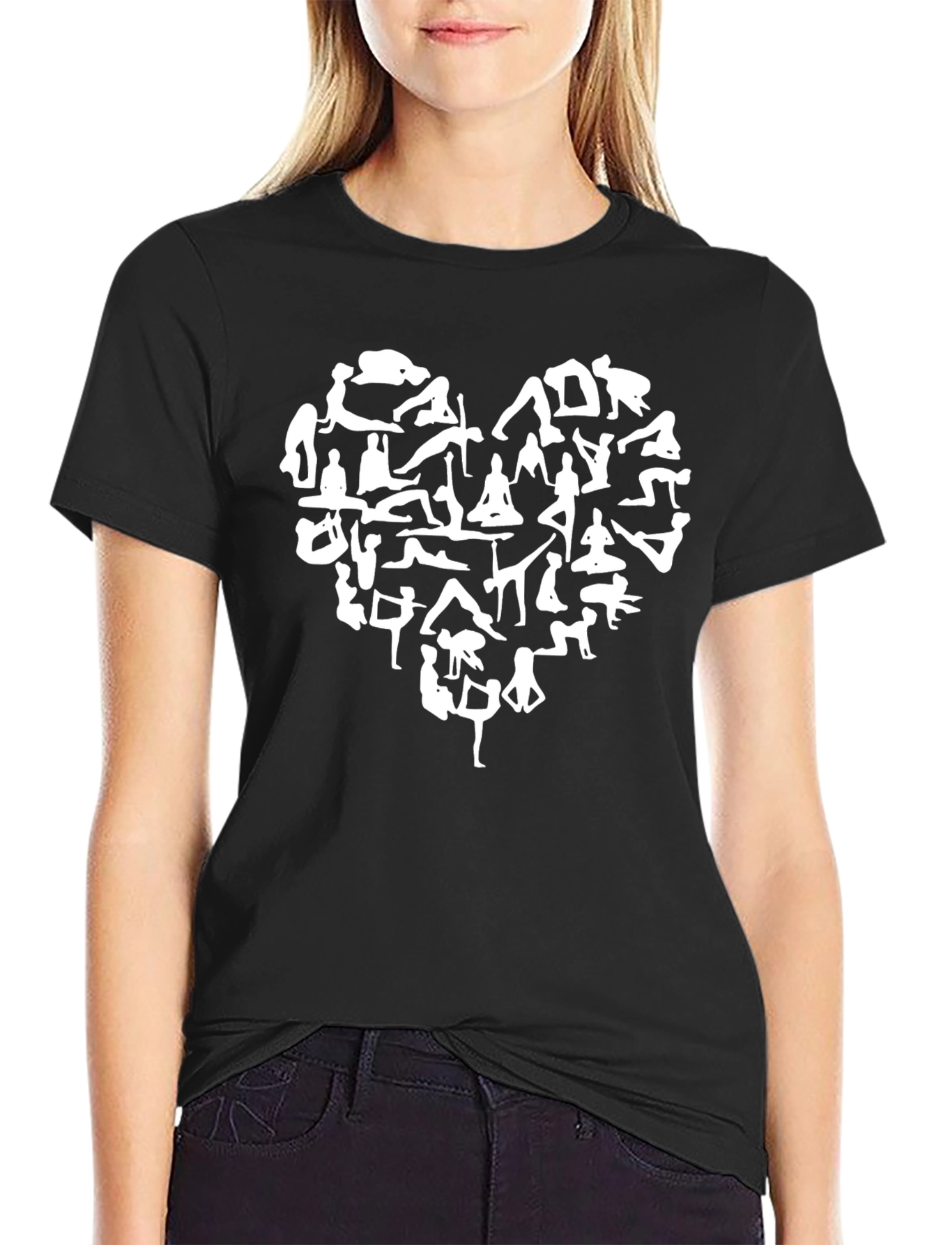 Yoga Heart T-Shirt - Black