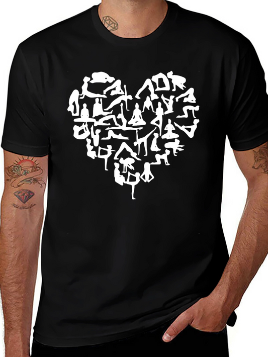 Yoga Heart T-Shirt - Black