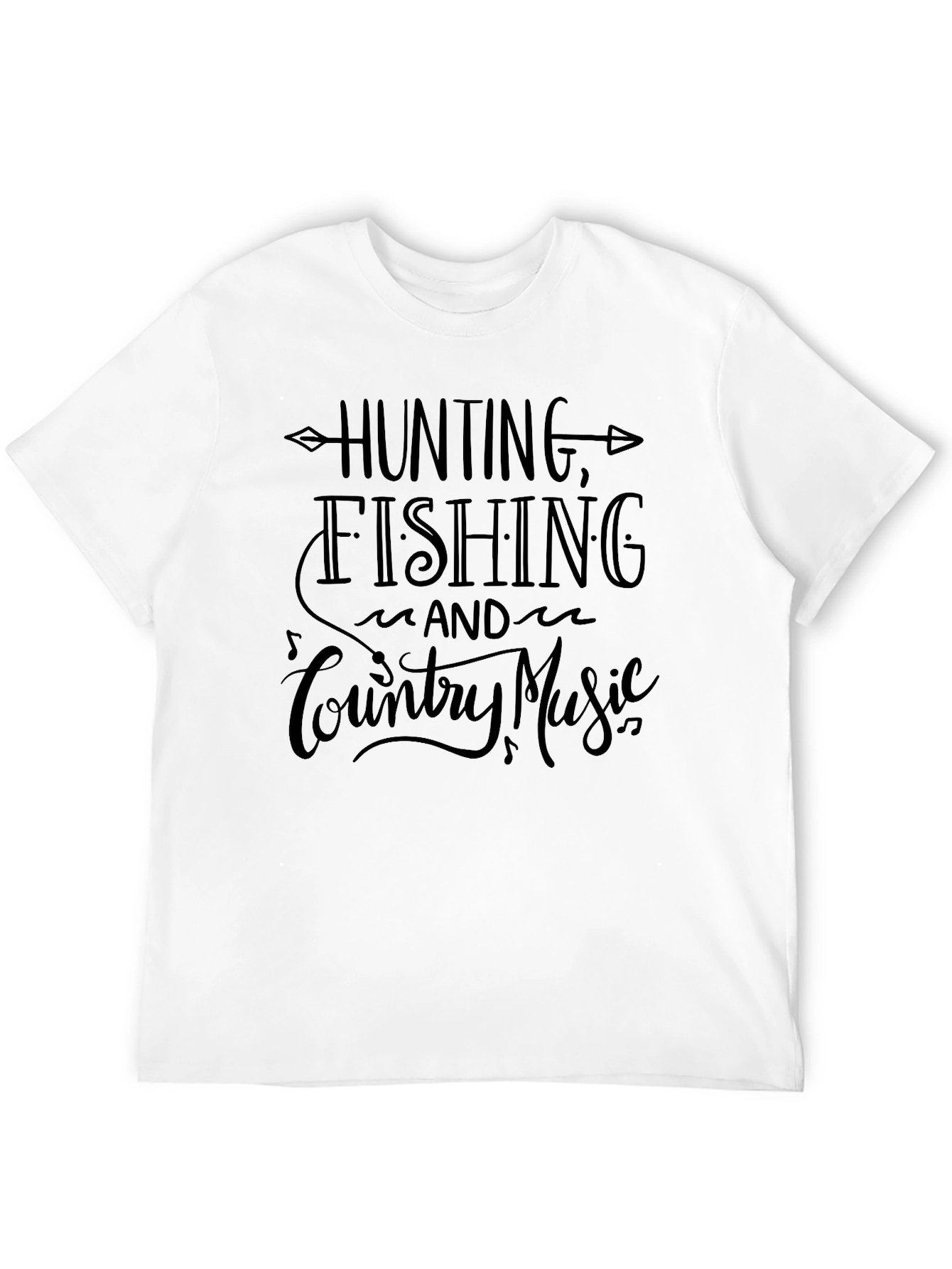 Hunting Fishing Country Music Graphic Tee