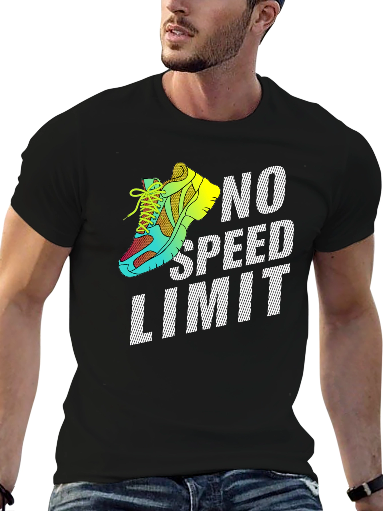 No Speed Limit Runner Graphic T-Shirt