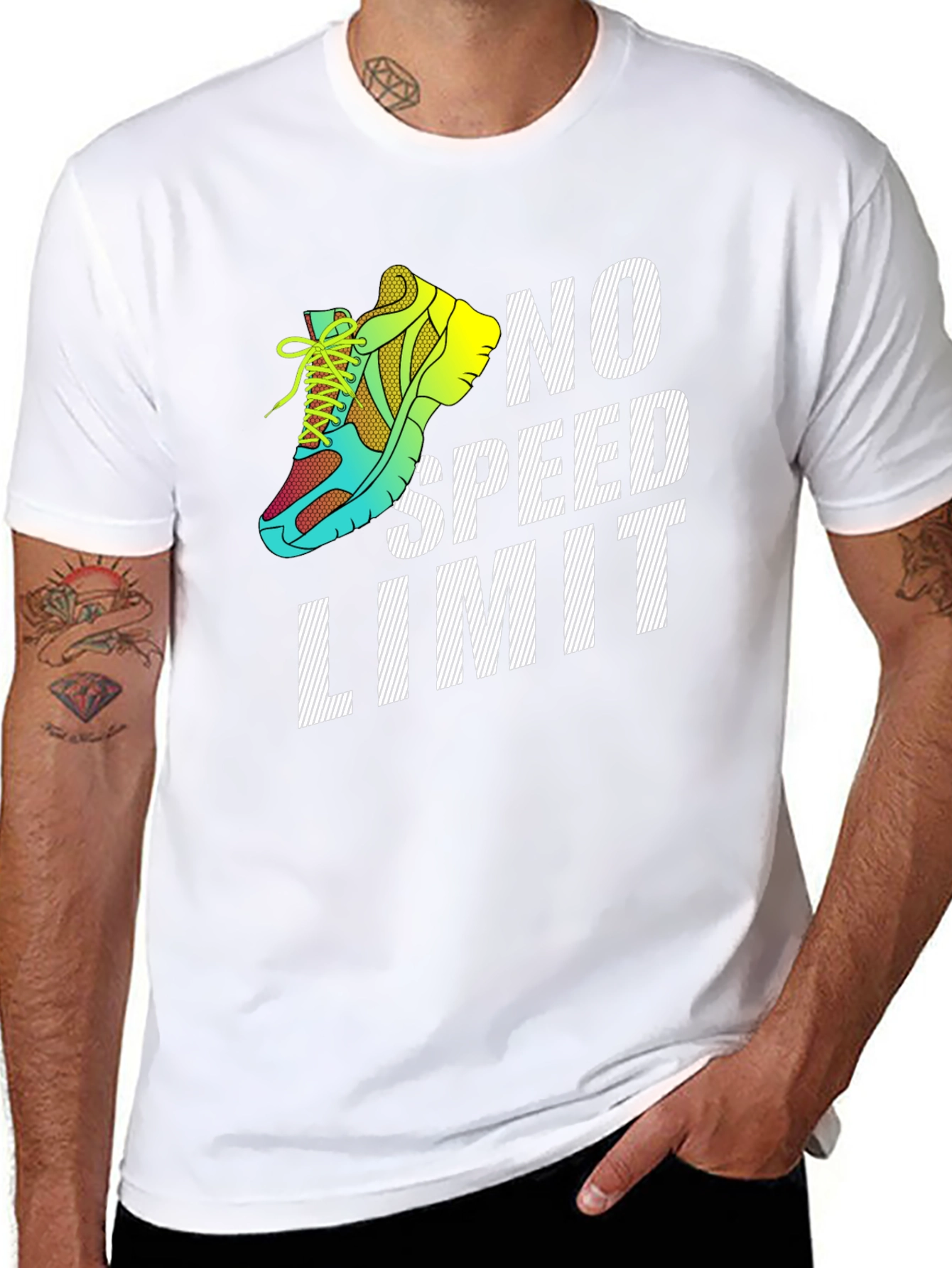 No Speed Limit Runner Graphic T-Shirt