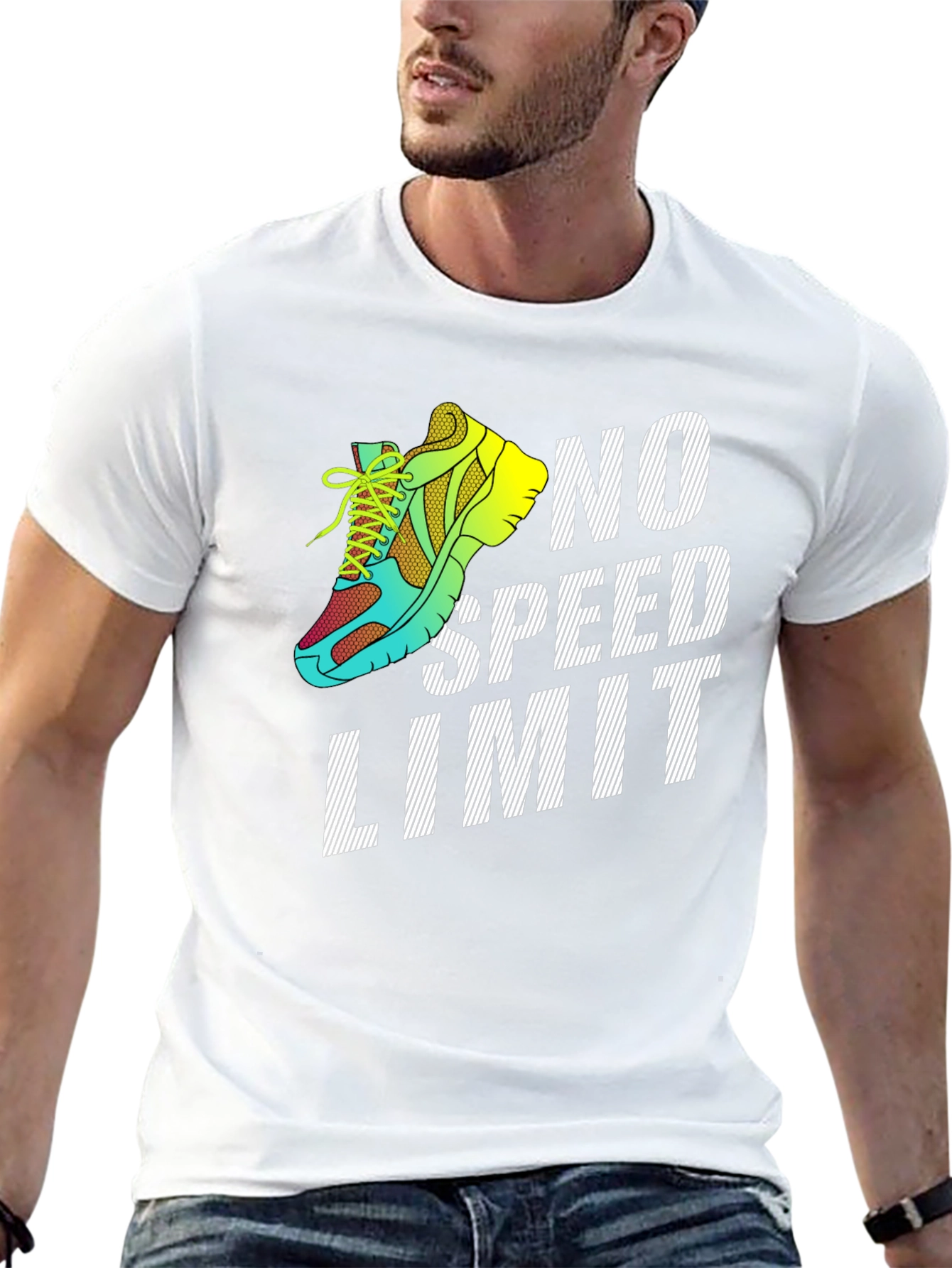 No Speed Limit Runner Graphic T-Shirt
