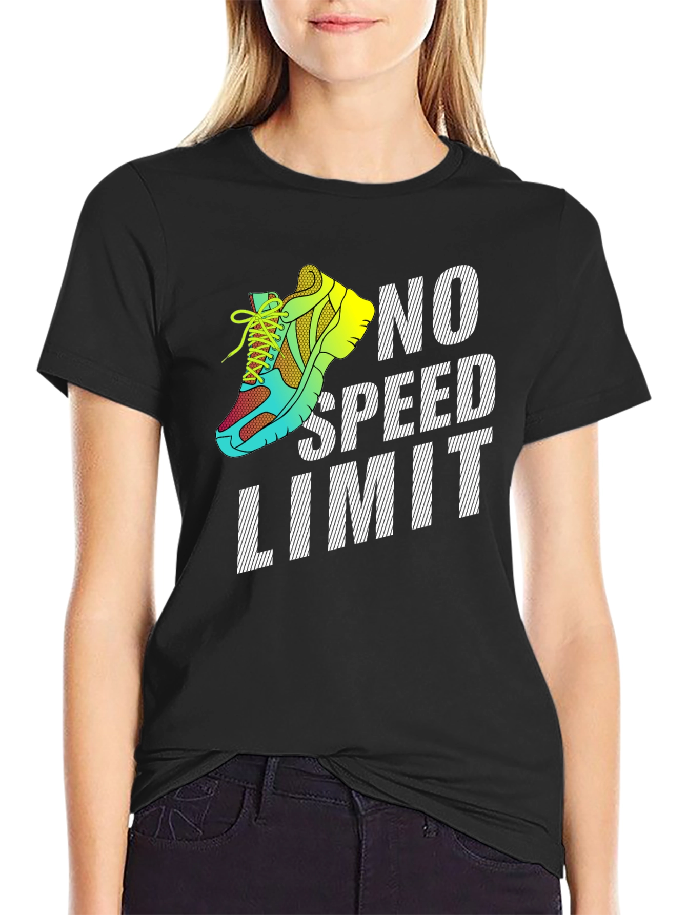 No Speed Limit Runner Graphic T-Shirt