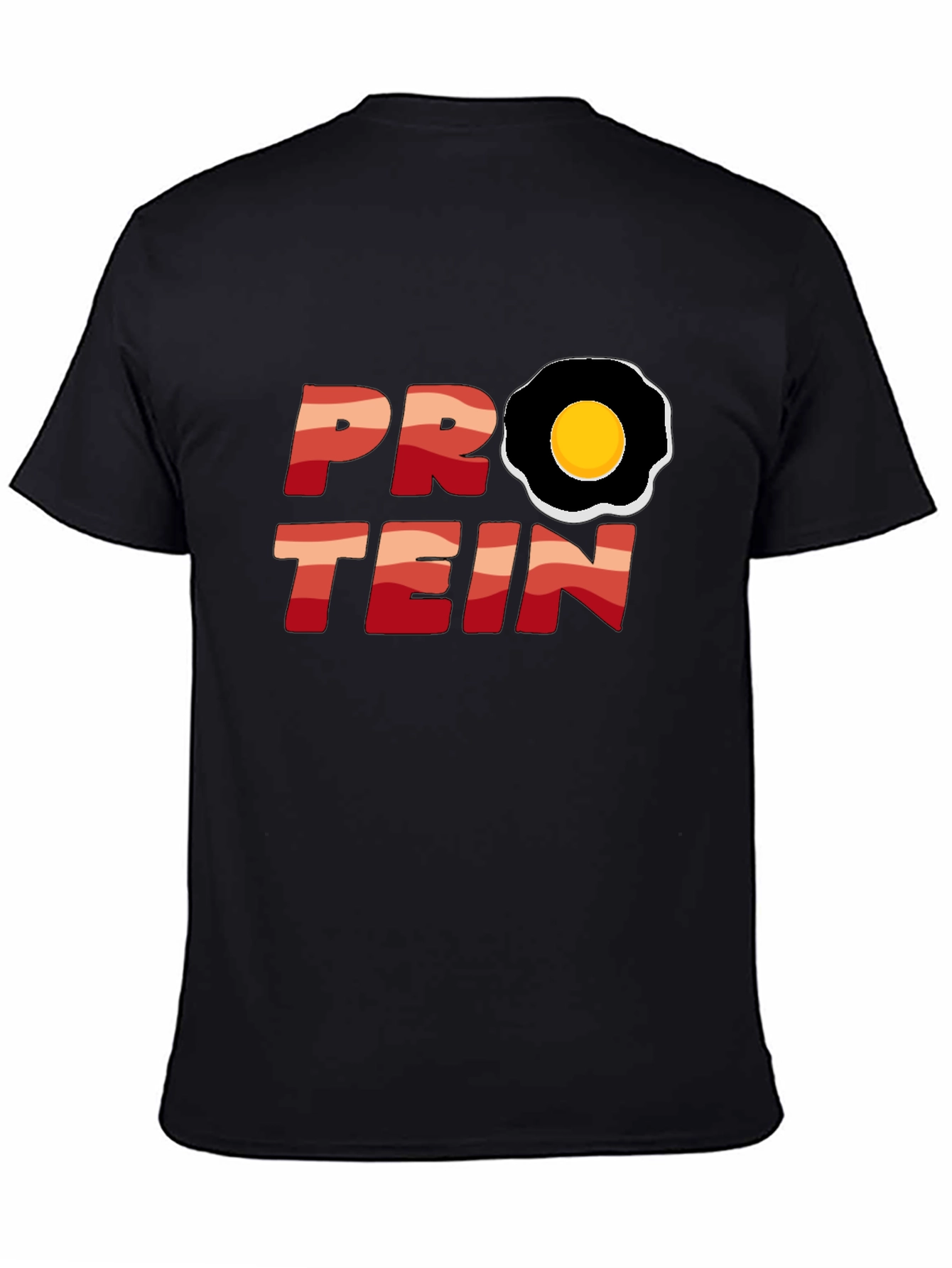 Protein T-Shirt - Egg Design Black