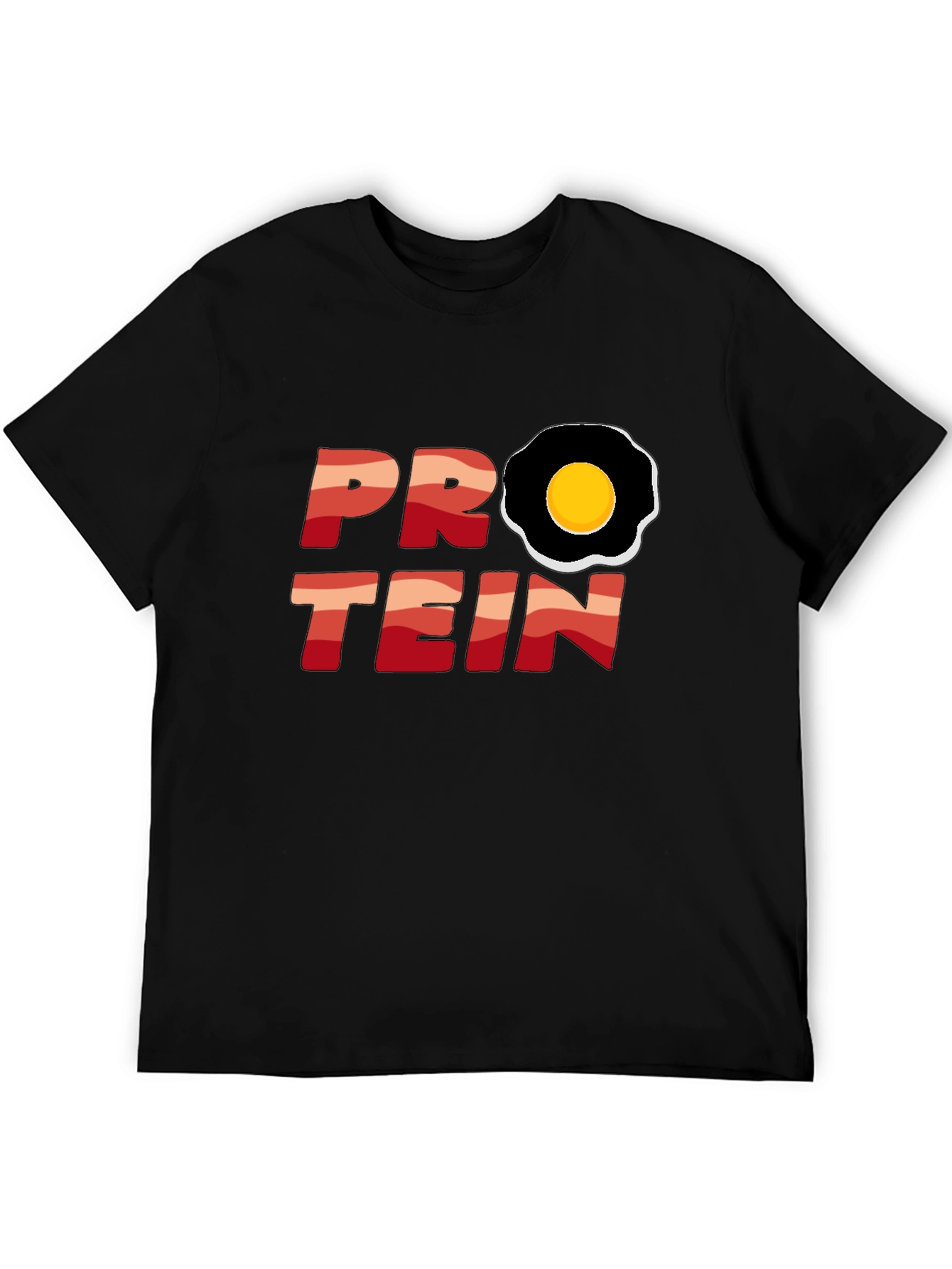 Protein T-Shirt - Egg Design Black