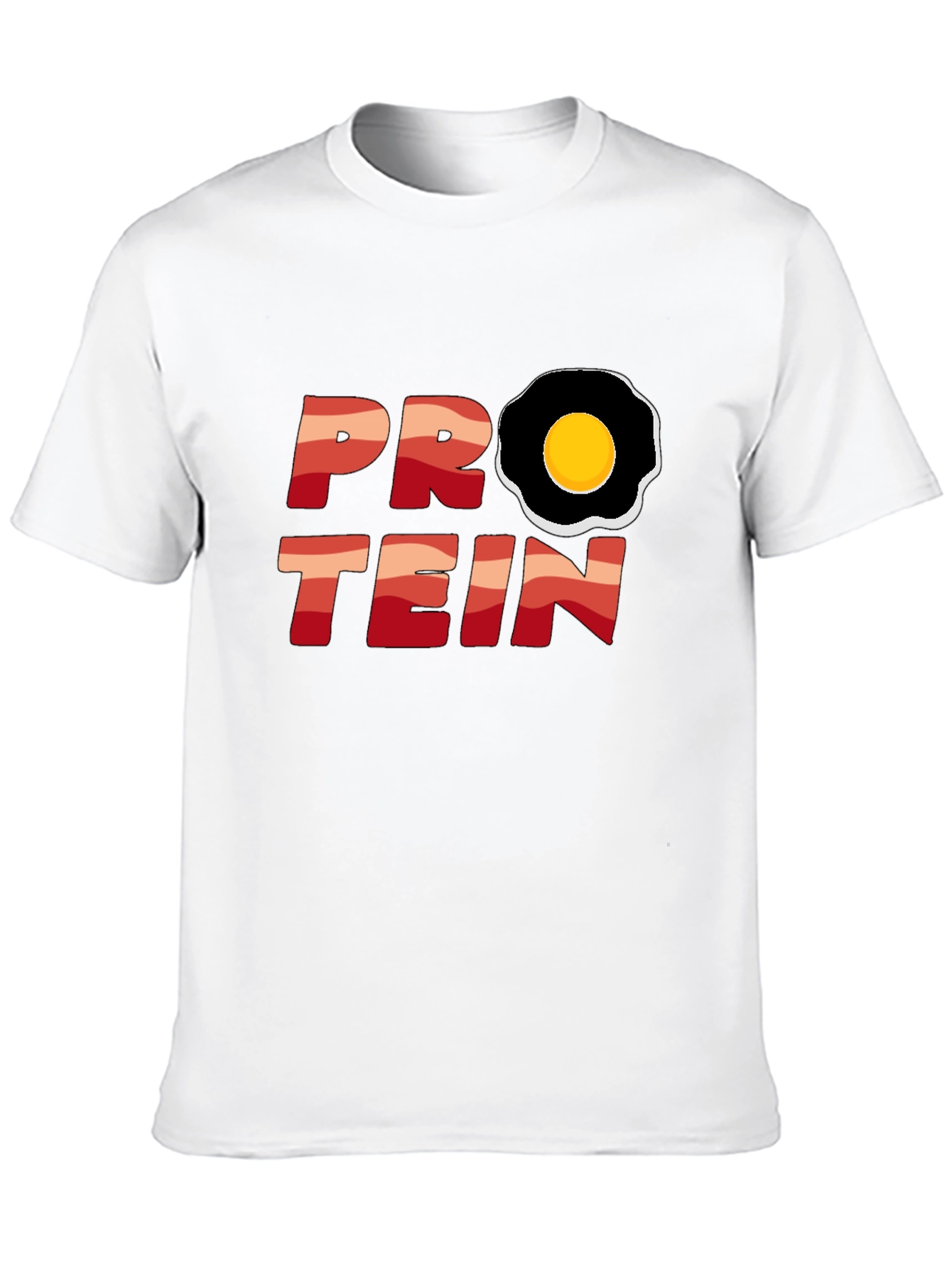 Protein T-Shirt - Egg Design Black