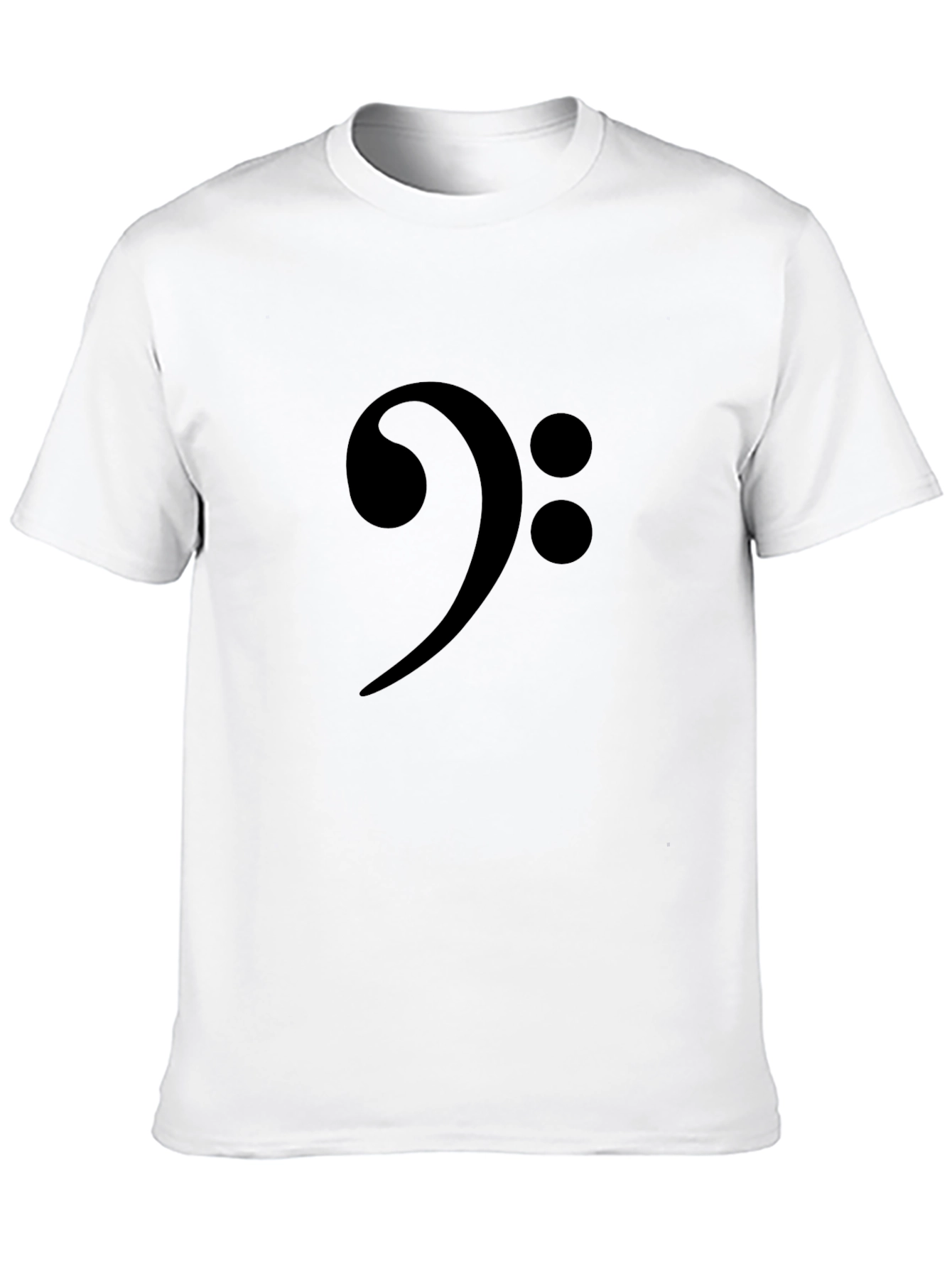 Bass Clef Black T-Shirt Music Note Tee