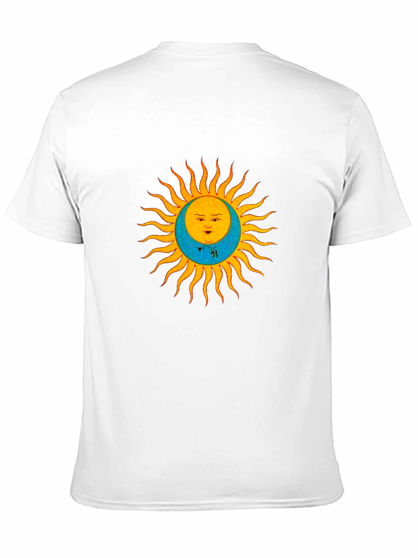 Celestial Sun & Moon Graphic Tee - Black