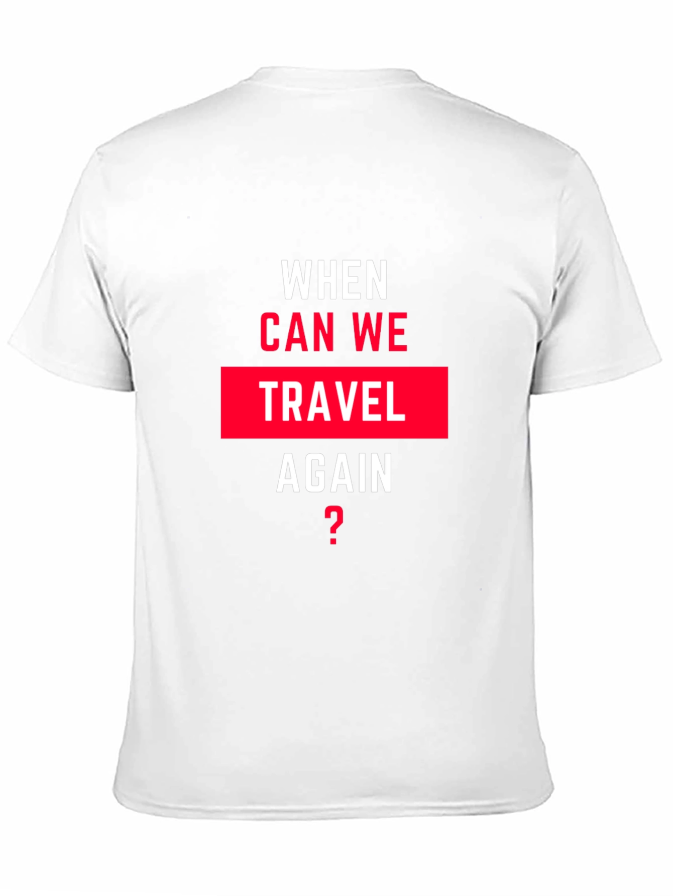When Can We Travel Again Black Graphic Tee