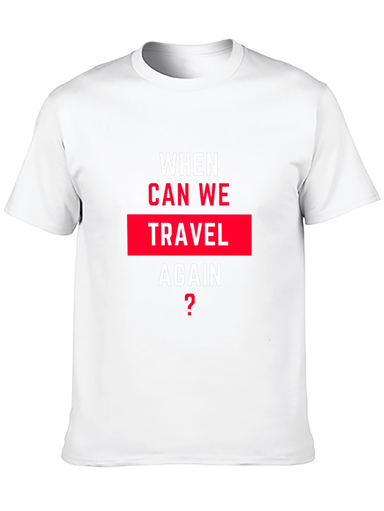 When Can We Travel Again Black Graphic Tee