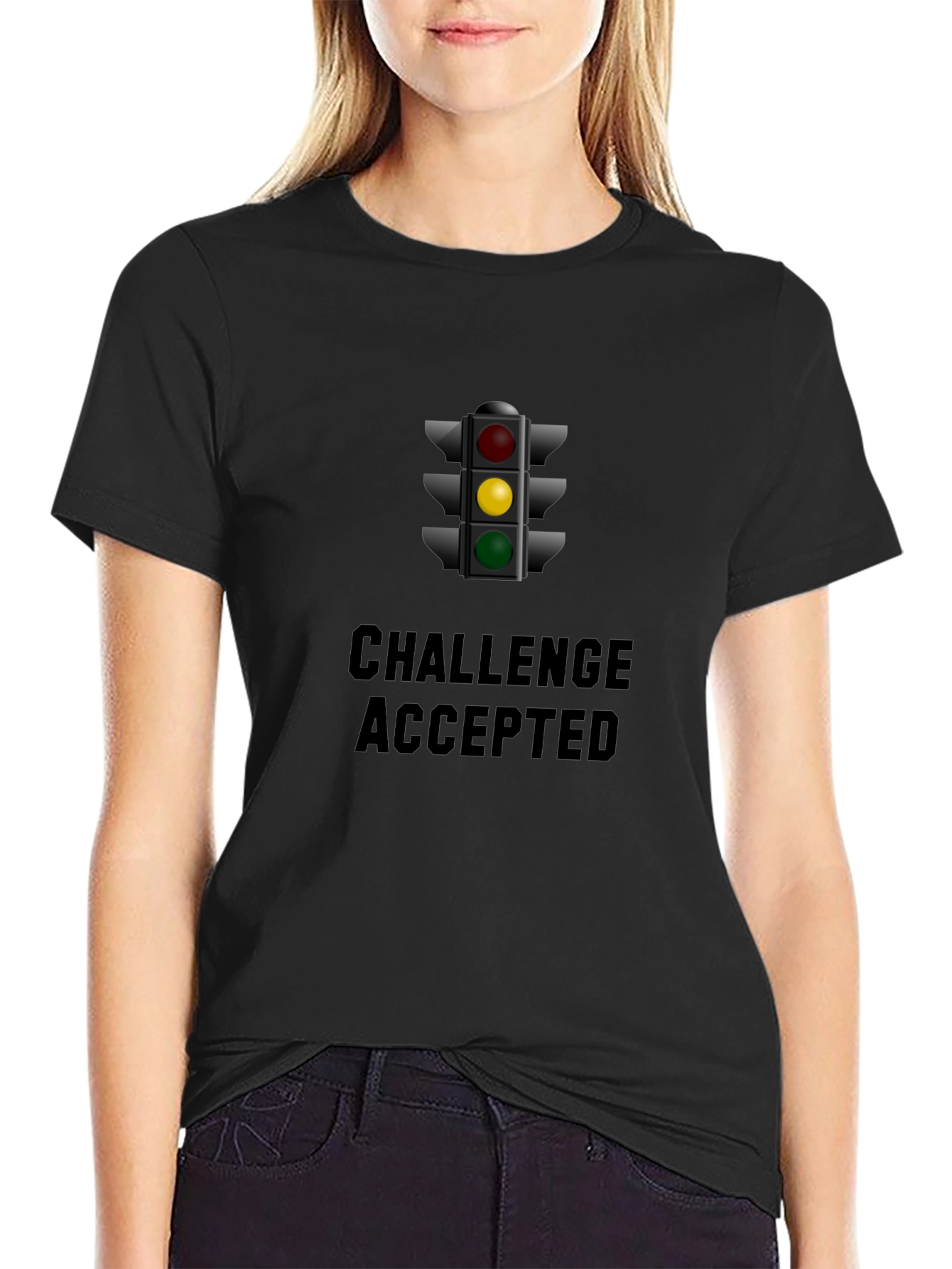 Challenge Accepted Traffic Light Graphic Tee