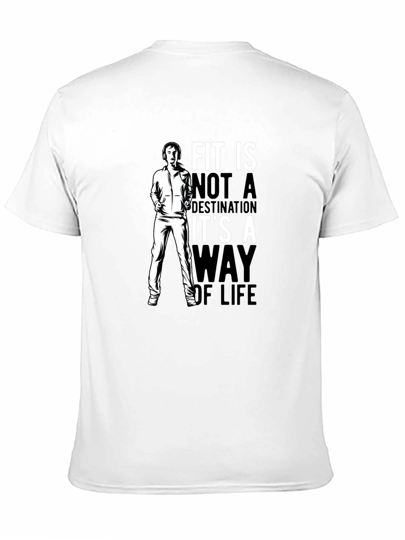 Fit is a Way of Life Black Graphic T-Shirt