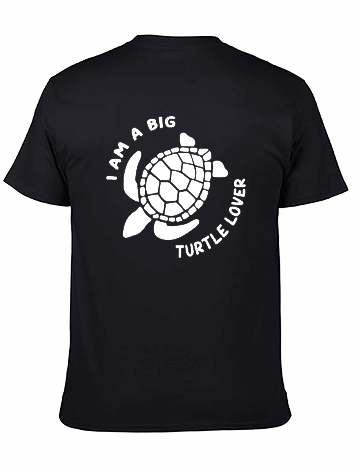 Turtle Lover Graphic Tee - Black Cotton Casual Shirt