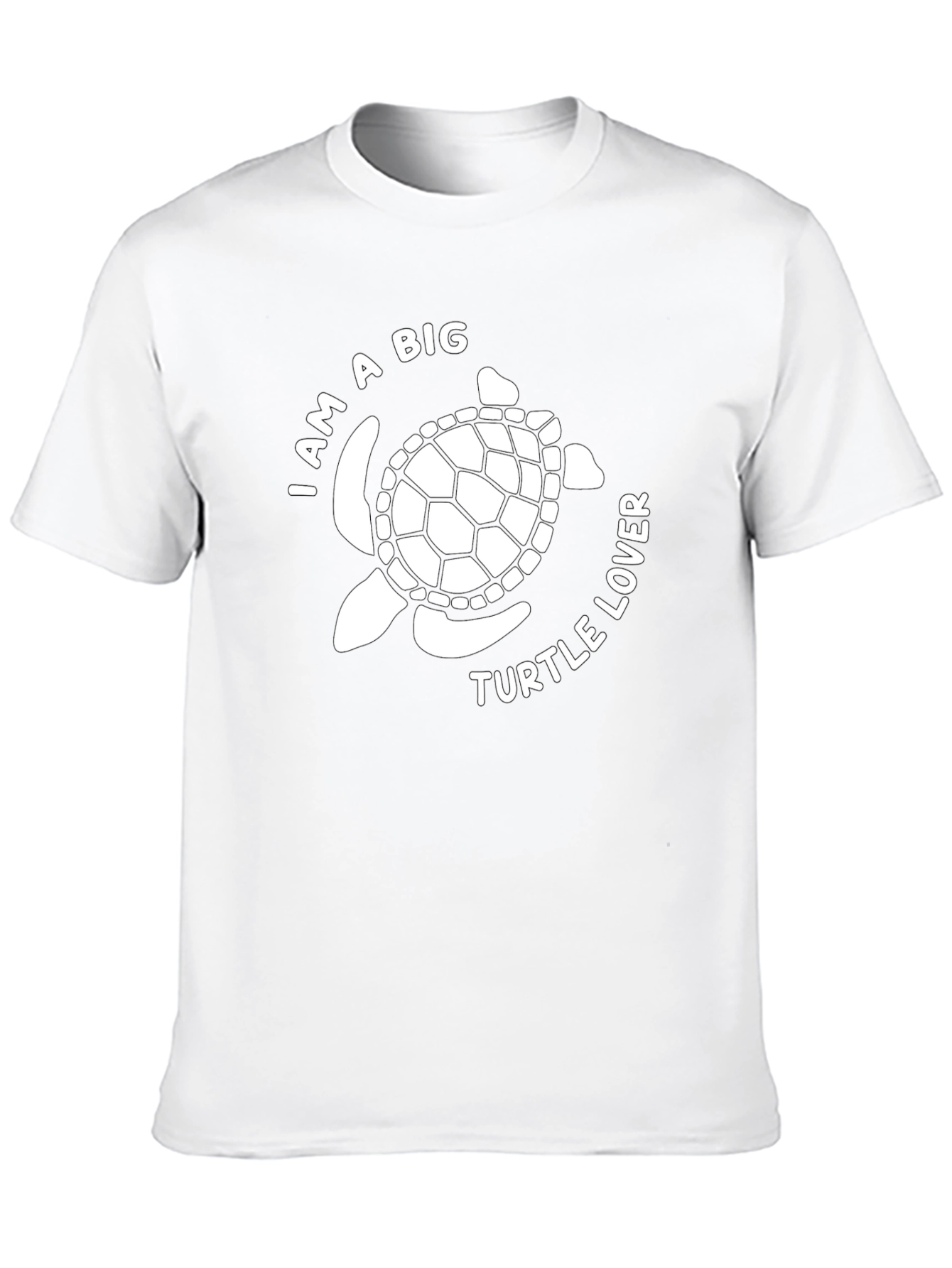 Turtle Lover Graphic Tee - Black Cotton Casual Shirt